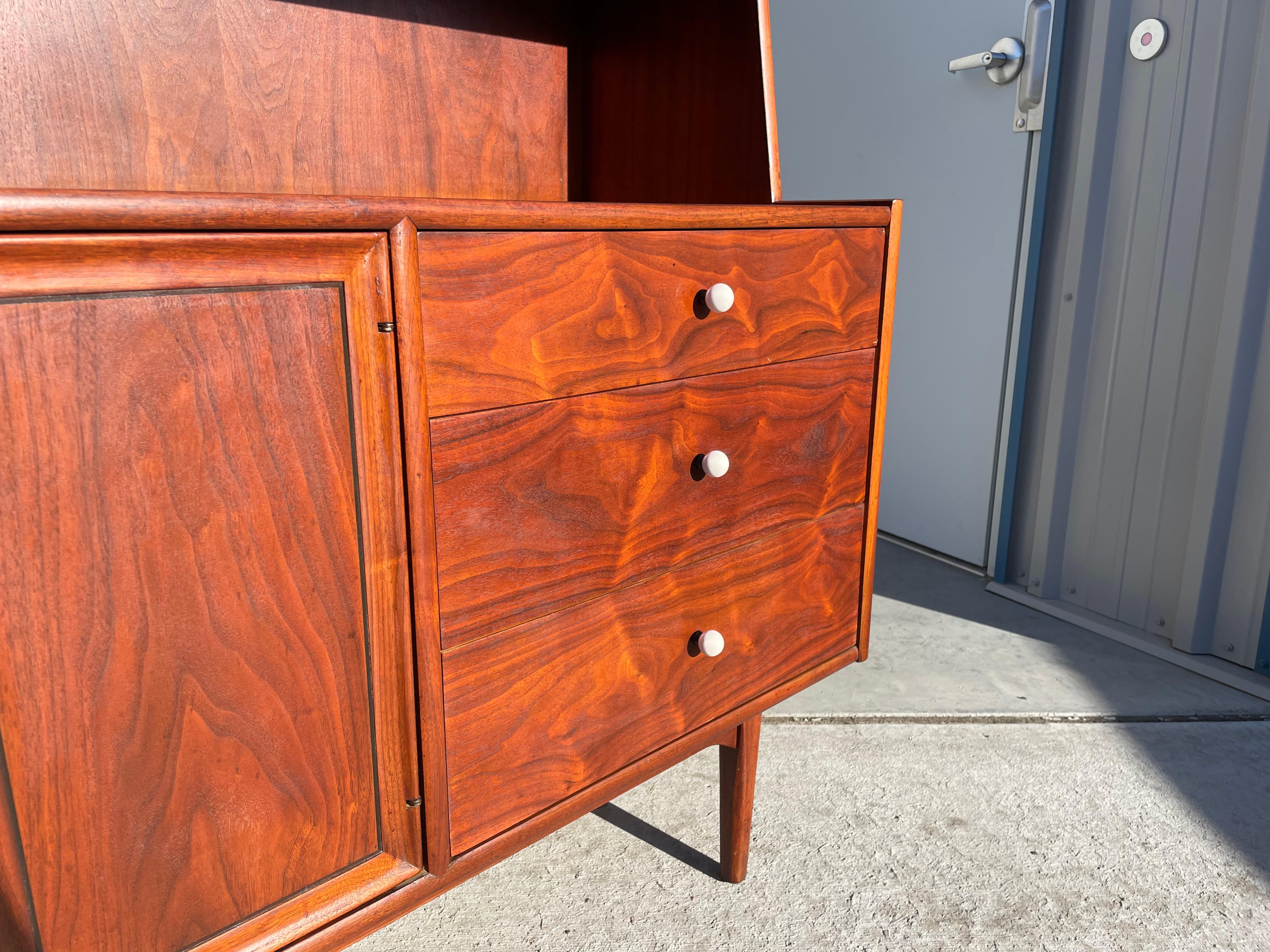 Midcentury Walnut Cabinet by Kipp Stewart for Drexel For Sale 2