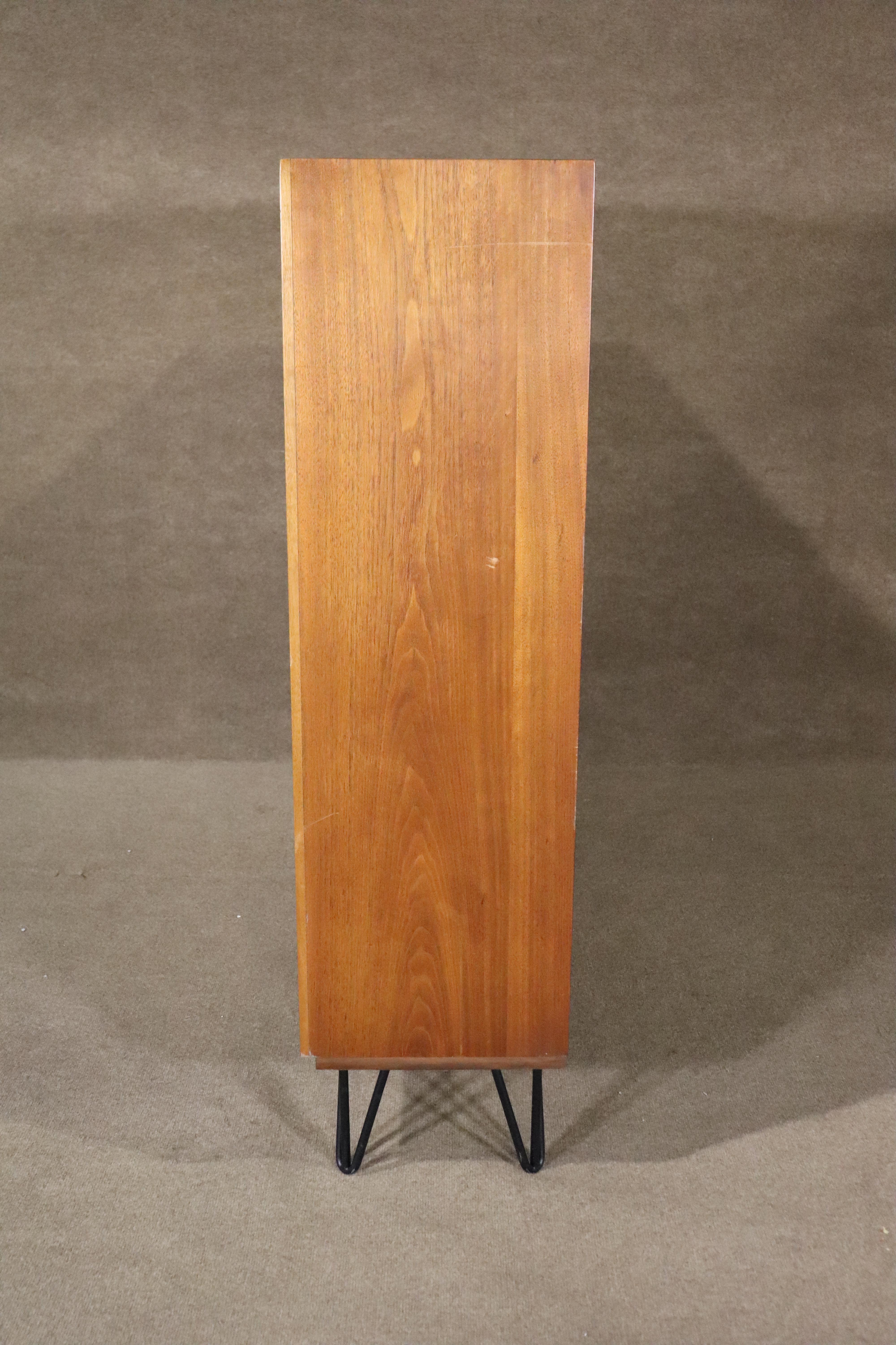 Mid-Century Walnut Cabinet In Good Condition For Sale In Brooklyn, NY