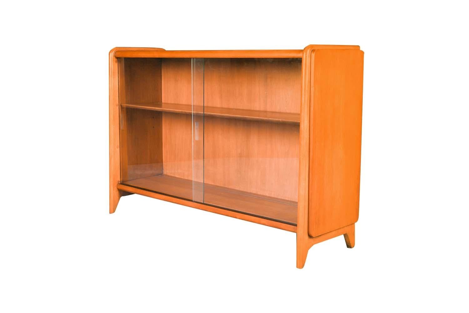 Exceptional mid-century bookcase / display cabinet, designed by John van Koert for Drexel Furniture's 
