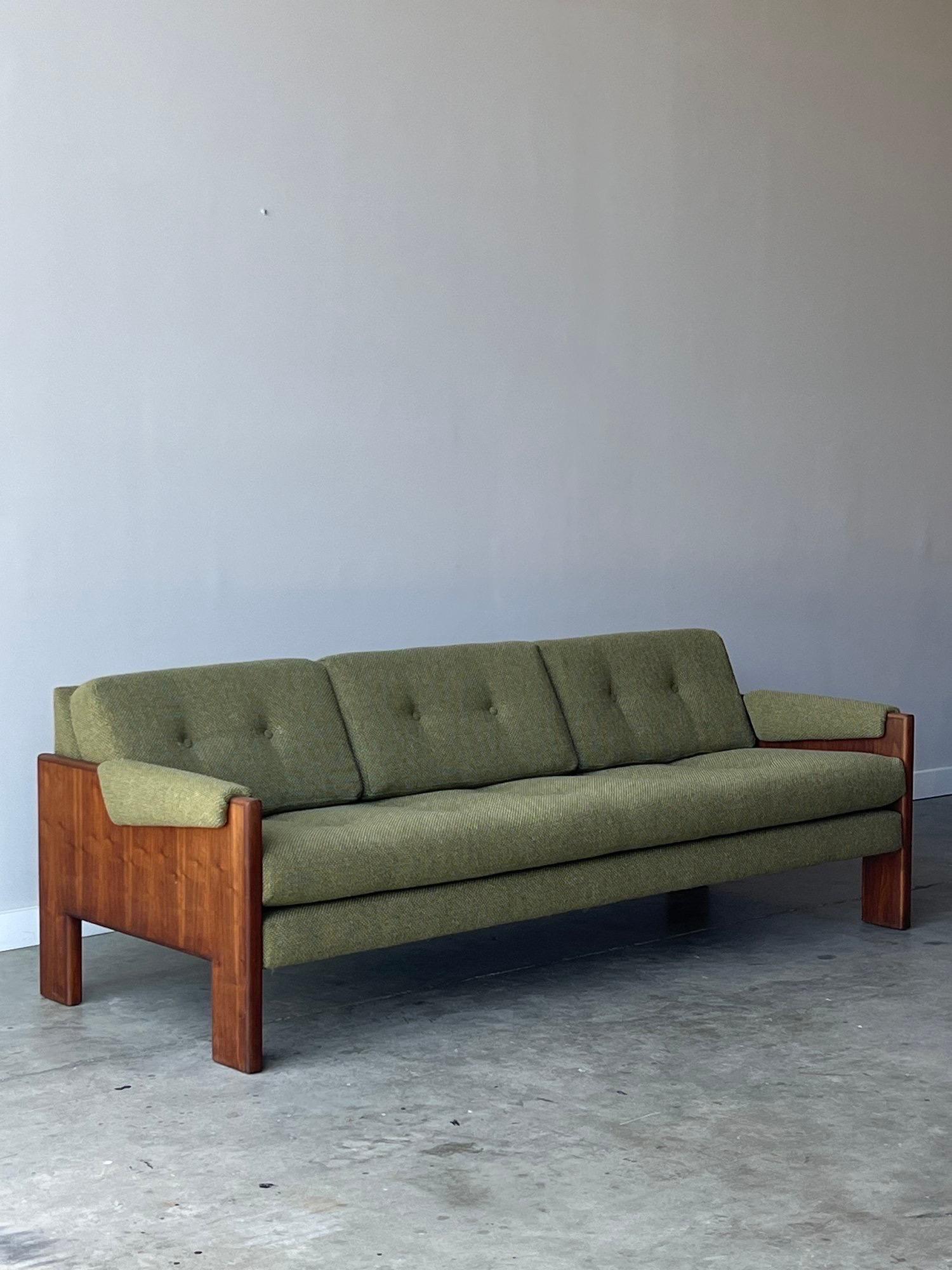 Mid-20th Century Mid-Century Walnut Case Sofa
