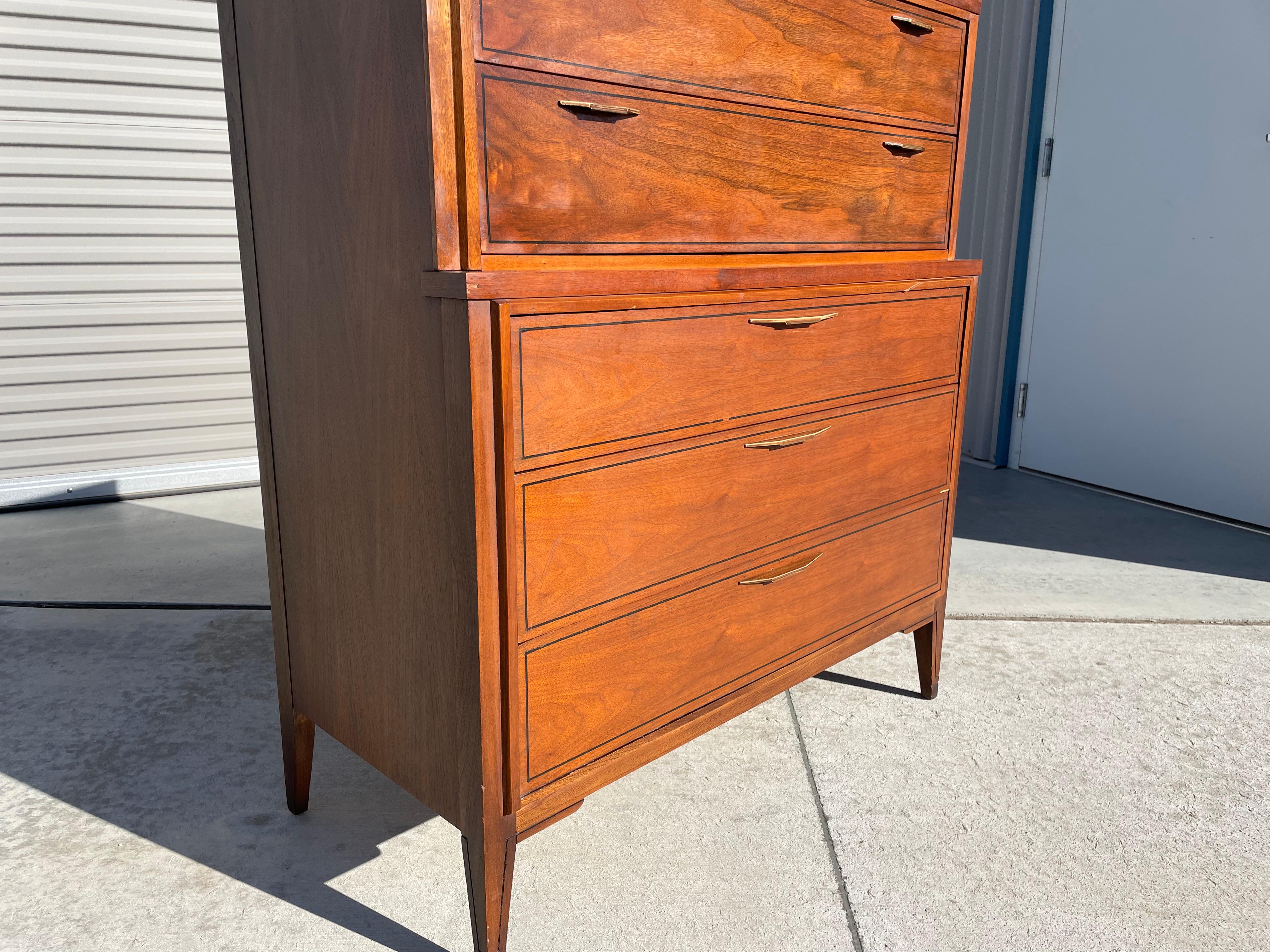 Midcentury Walnut Chest by Kent Coffey Tempo 5