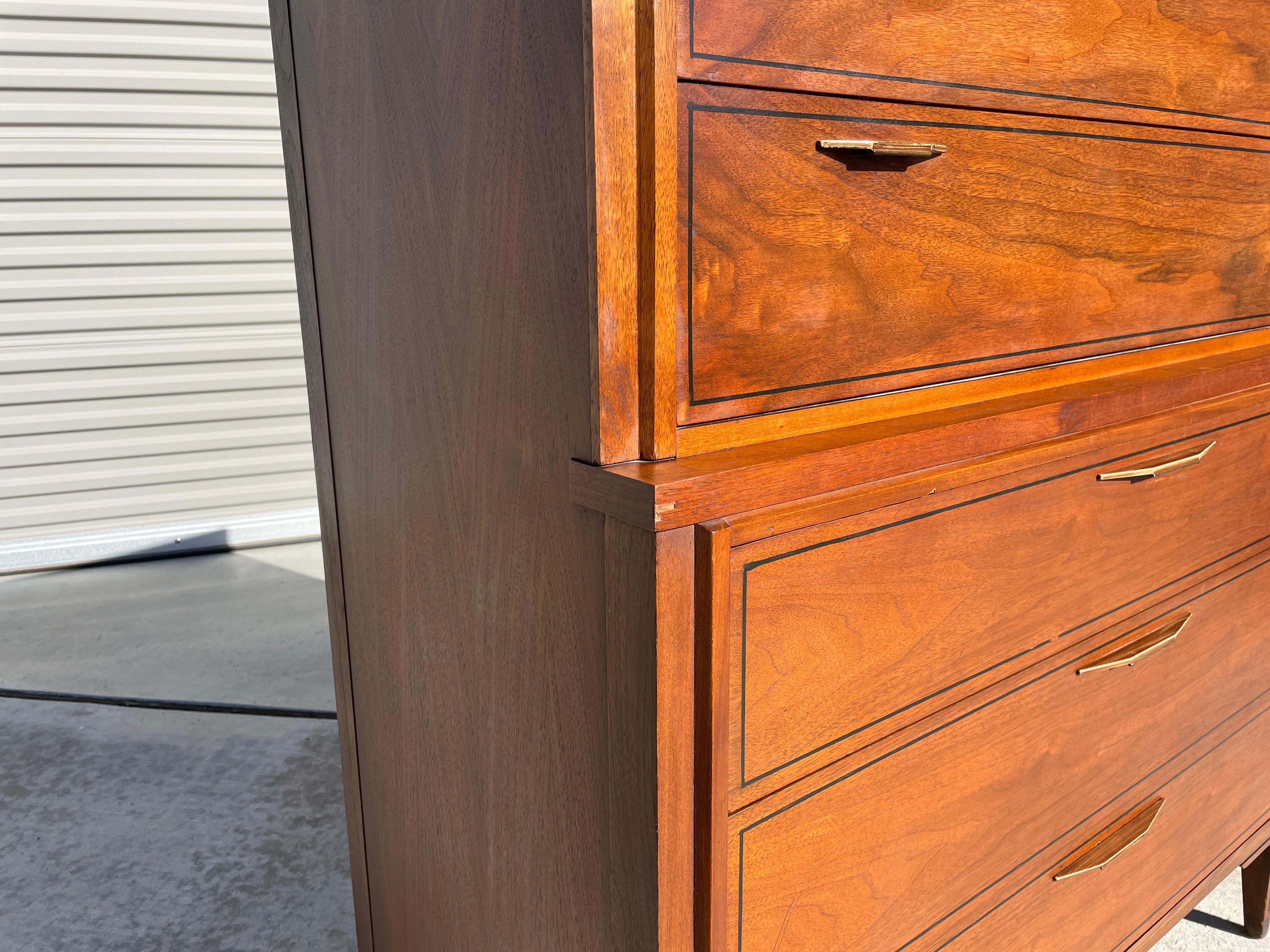 Midcentury Walnut Chest by Kent Coffey Tempo 7