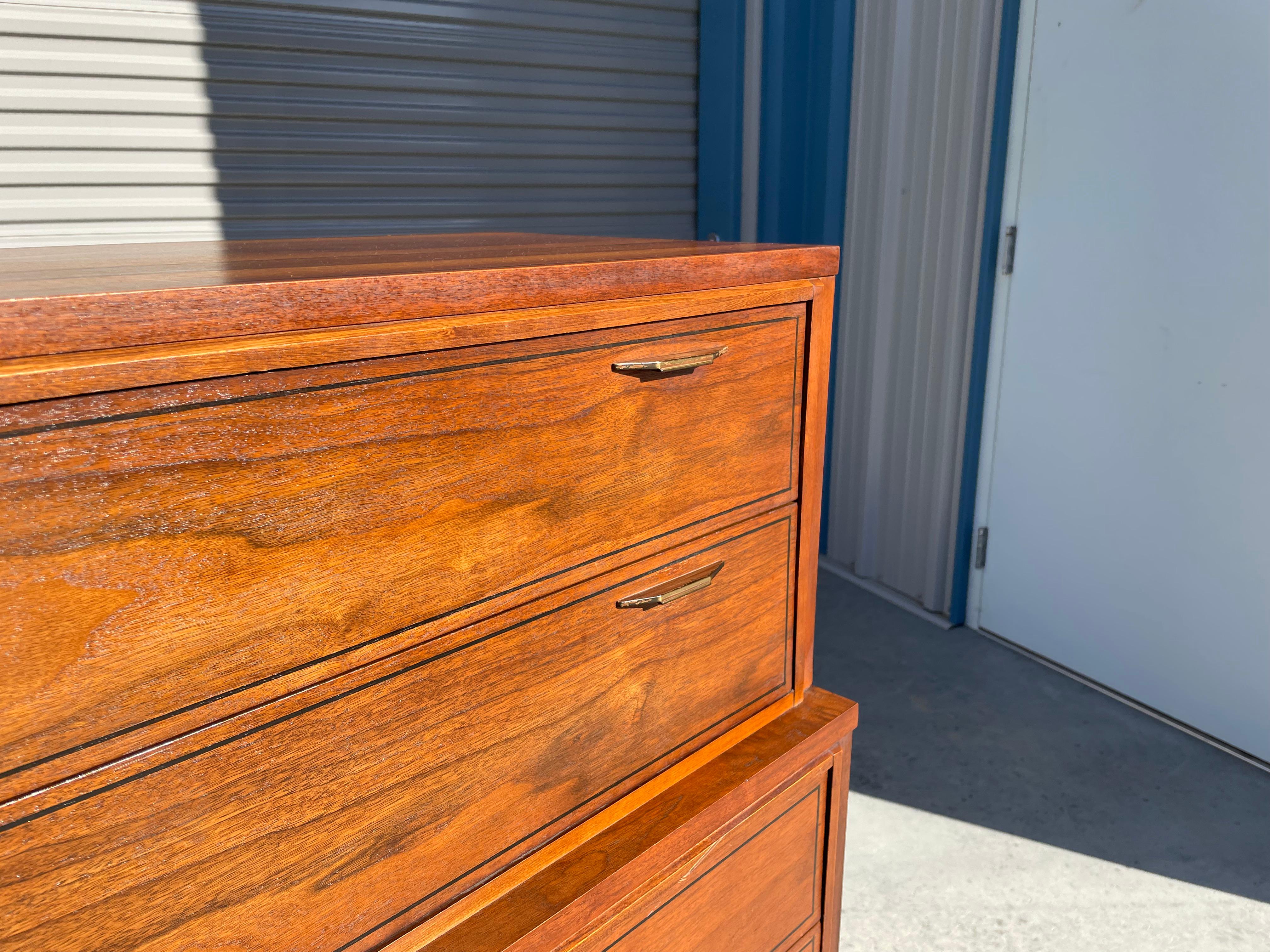 Midcentury Walnut Chest by Kent Coffey Tempo 8
