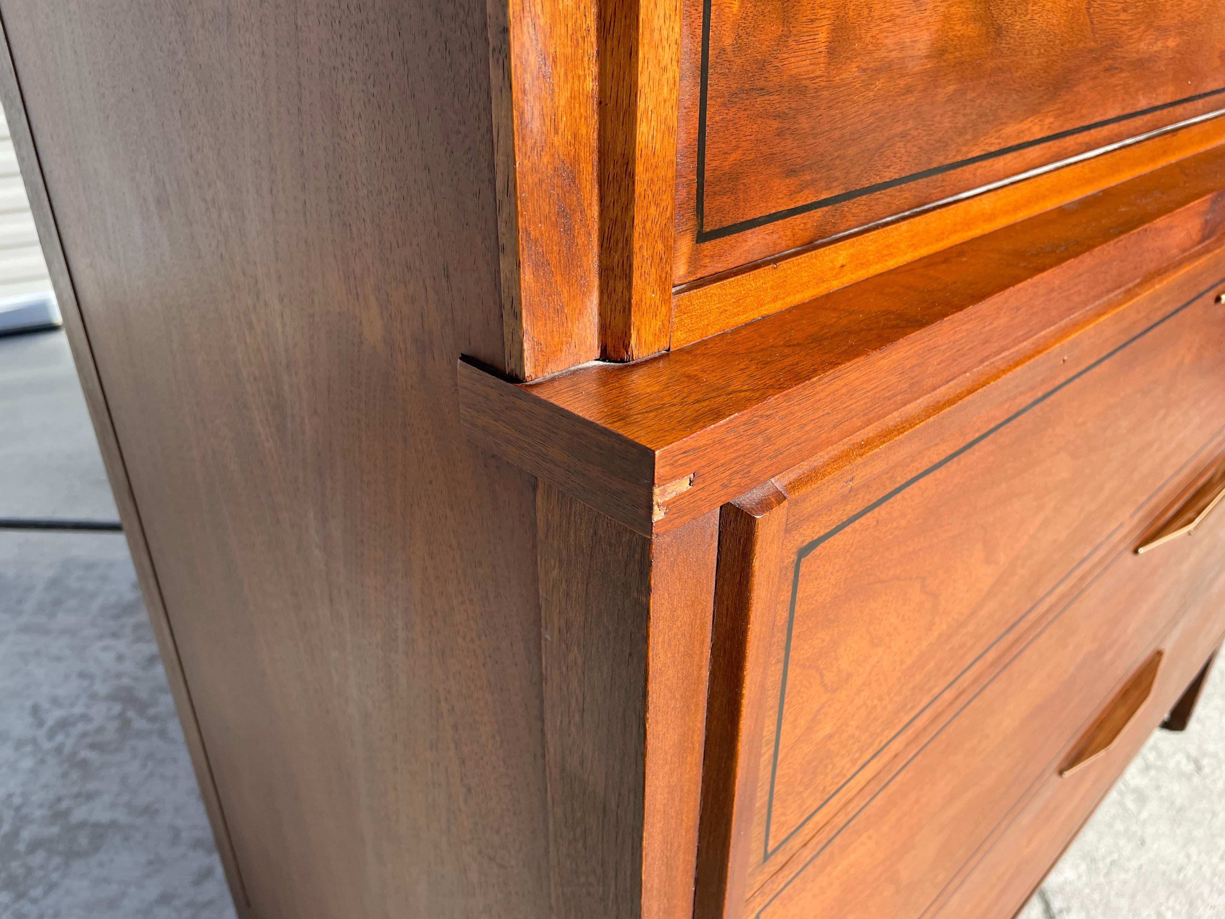 Midcentury Walnut Chest by Kent Coffey Tempo 10