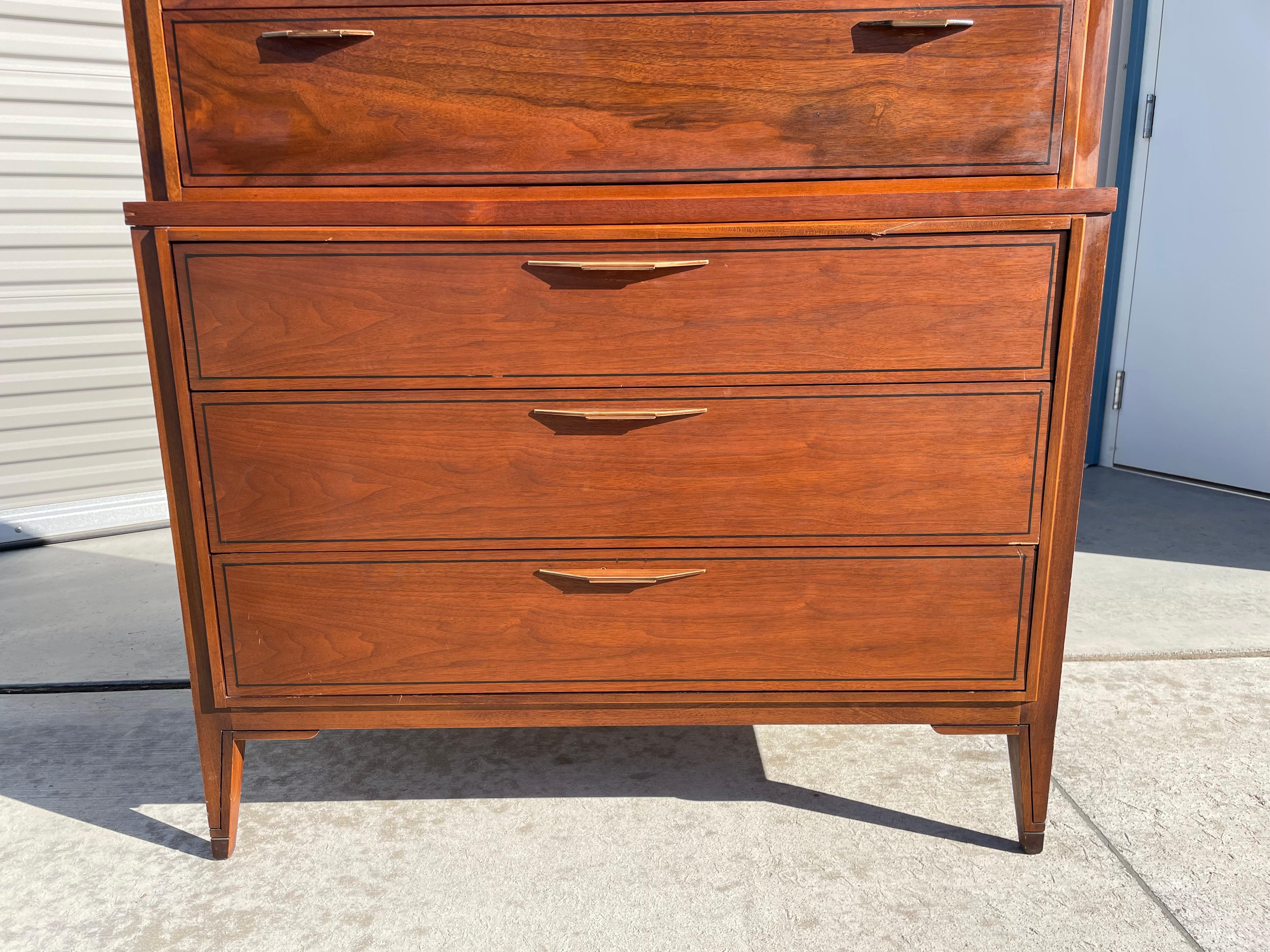 Mid-Century Modern Midcentury Walnut Chest by Kent Coffey Tempo