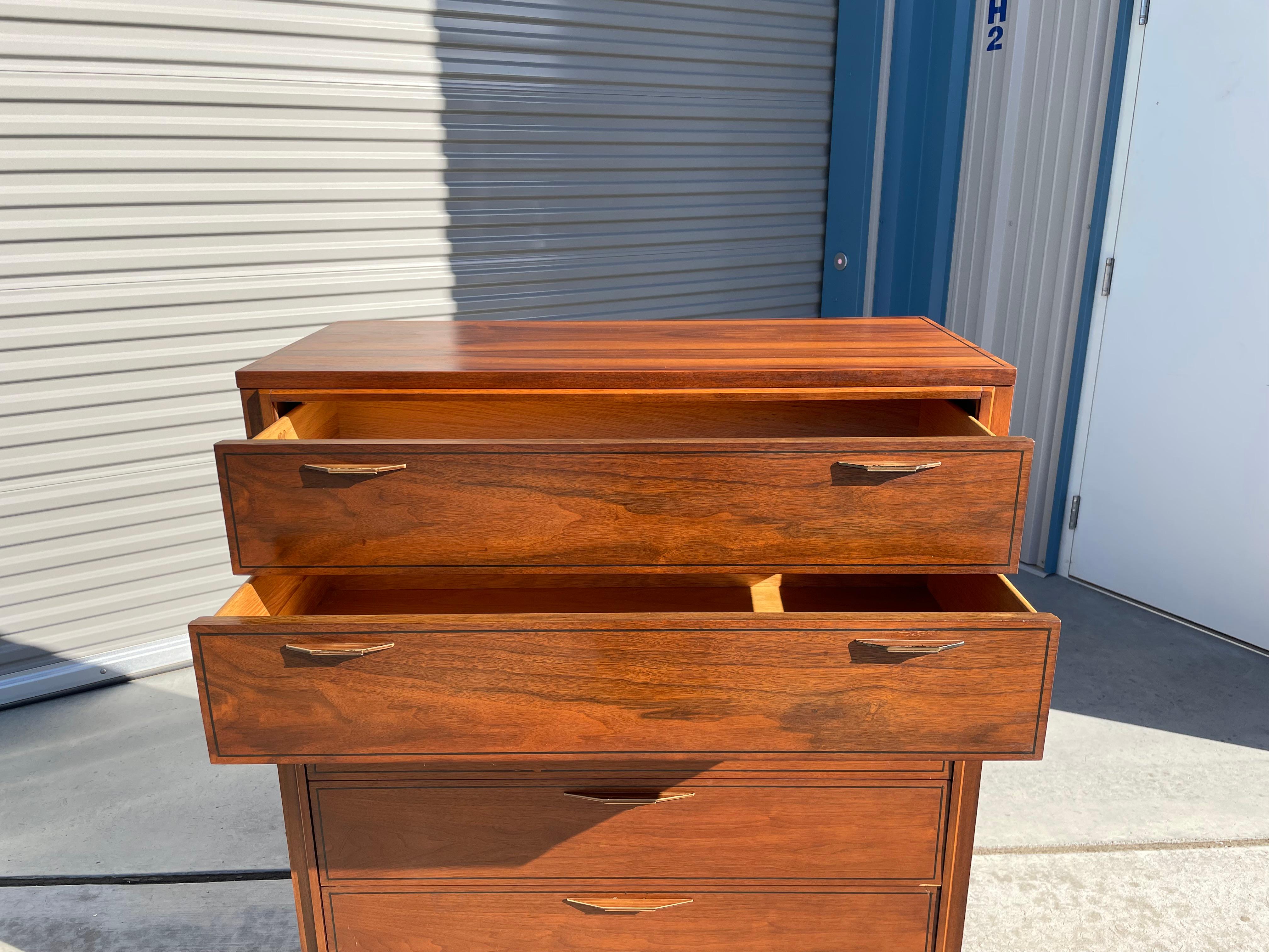 Mid-20th Century Midcentury Walnut Chest by Kent Coffey Tempo