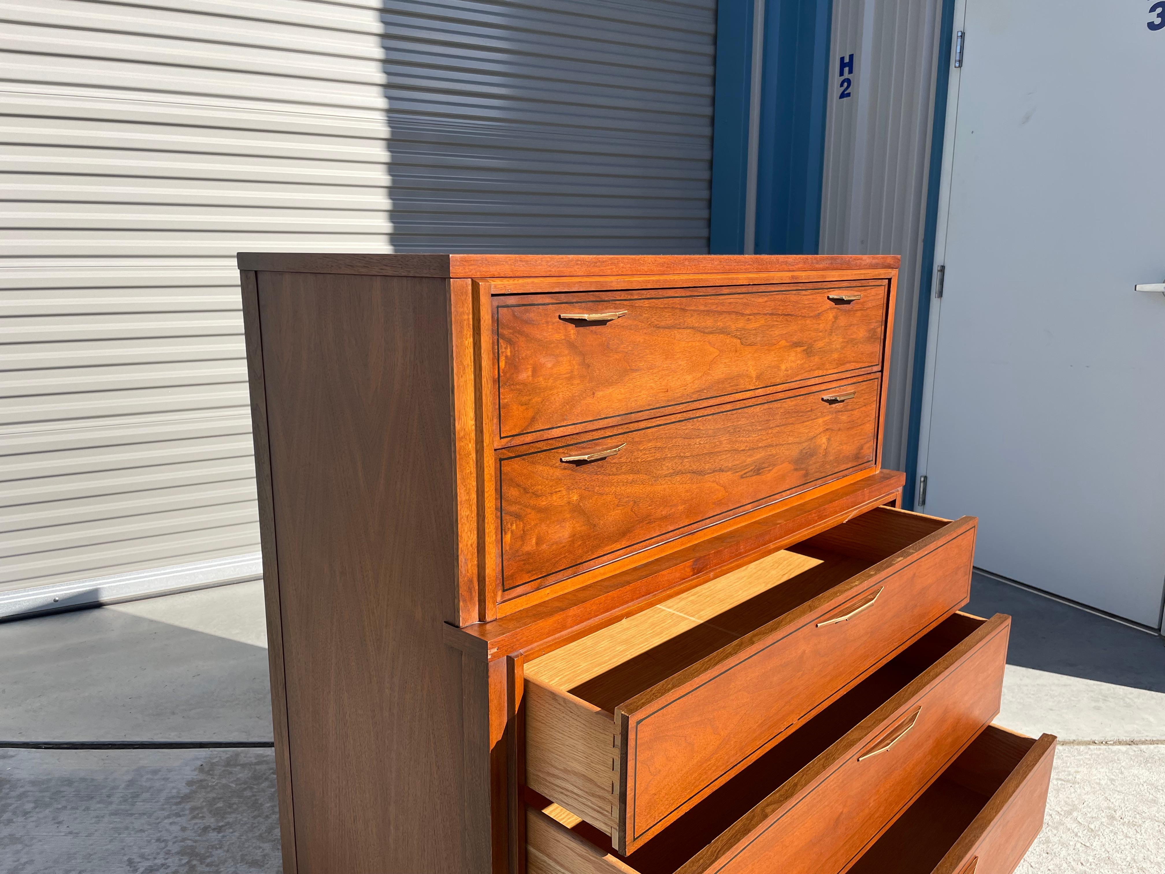 Midcentury Walnut Chest by Kent Coffey Tempo 3