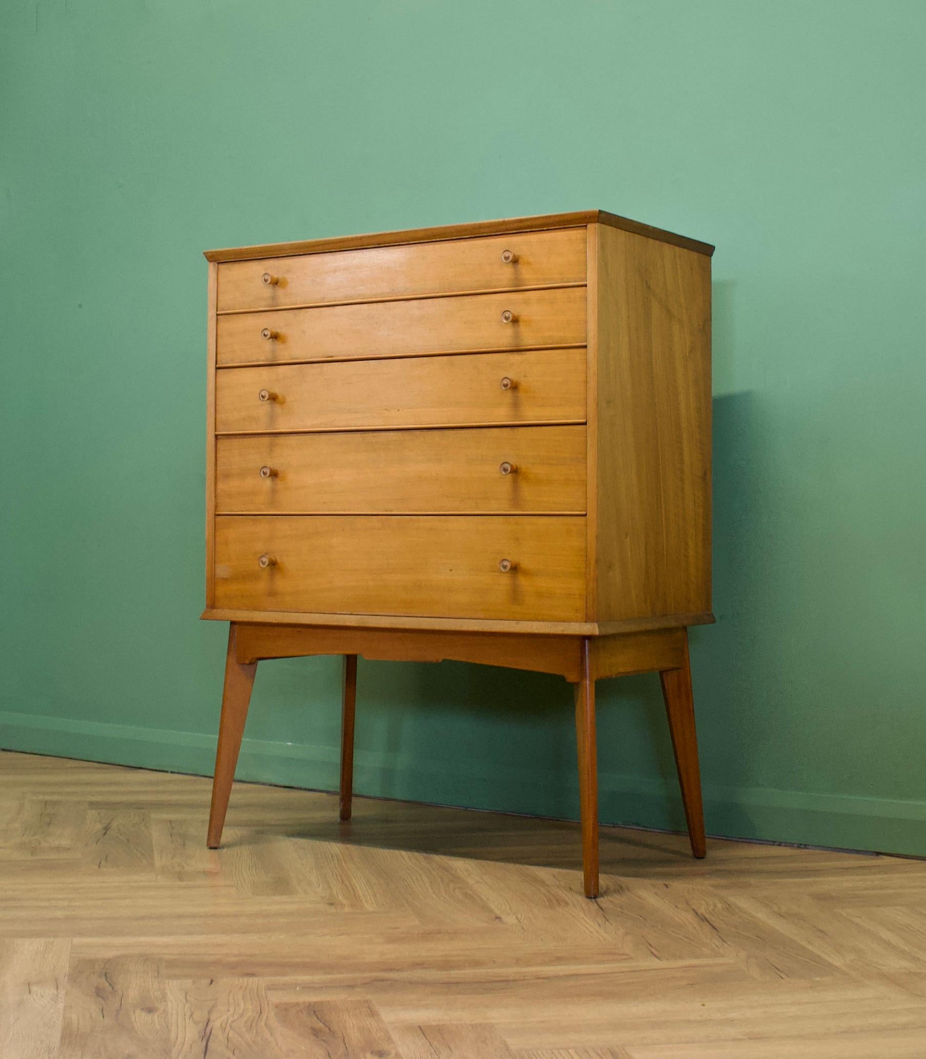 Mid-Century Modern Mid-Century Walnut Chest of Drawers by Alfred COX for Heals, 1960s