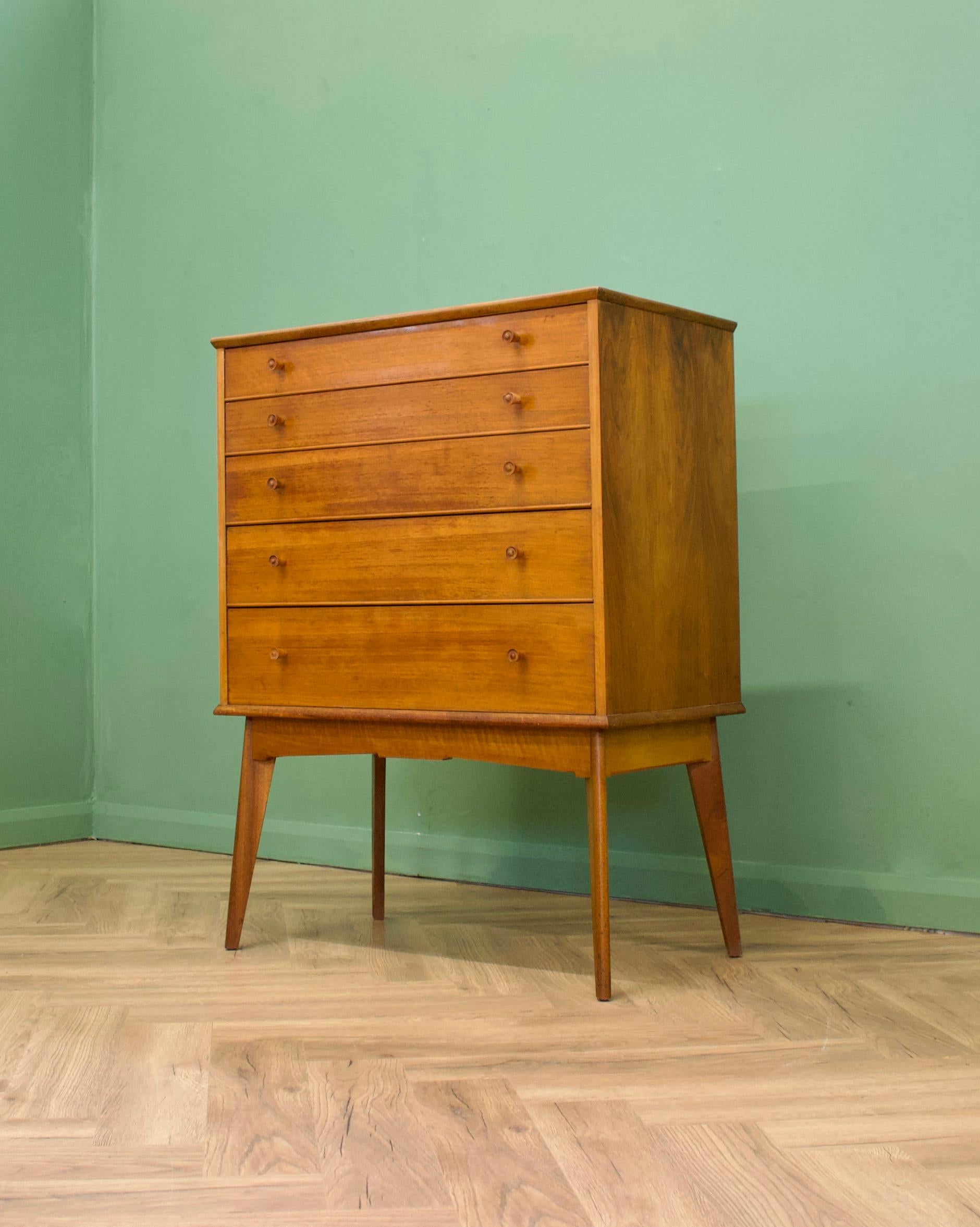 Mid-Century Modern Mid-Century Walnut Chest of Drawers by Alfred COX for Heals, 1960s