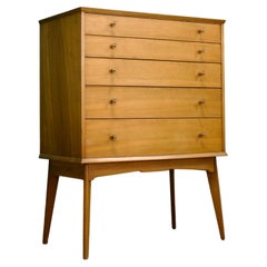 Vintage Mid-Century Walnut Chest of Drawers by Alfred COX for Heals, 1960s