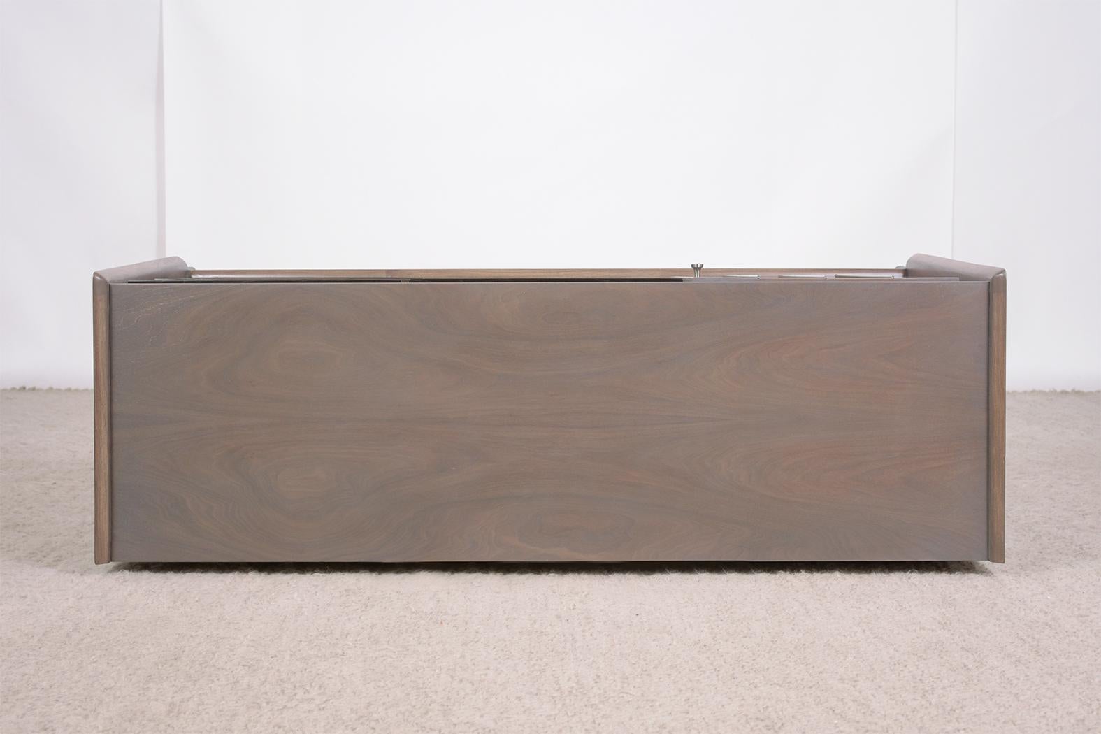 1960s Vintage Walnut Credenza: Mid-Century Elegance Meets Functionality 8