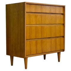Retro Mid-Century Walnut Chest of Drawers from Bath Cabinet Makers London, 1960s