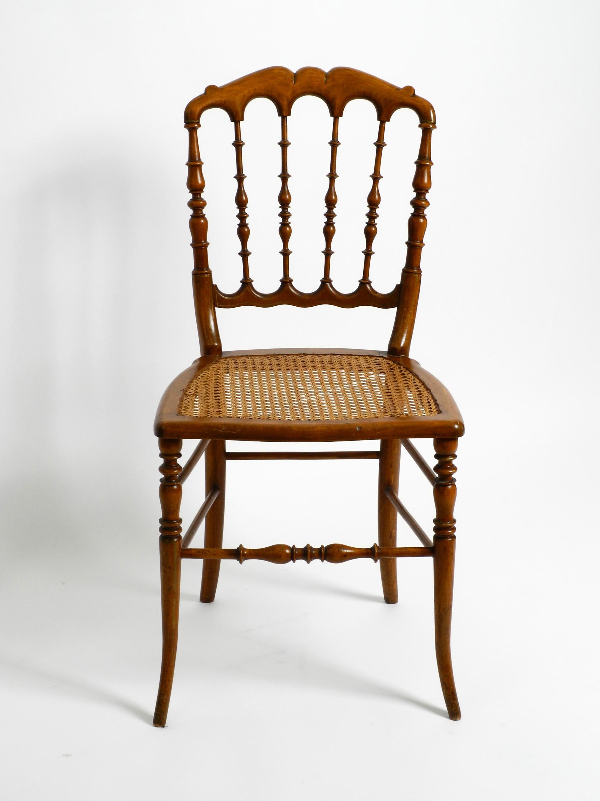 Mid-Century Modern Mid-Century Walnut Chiavari Chair Based on a Design by Giuseppe Gaetano Descalzi