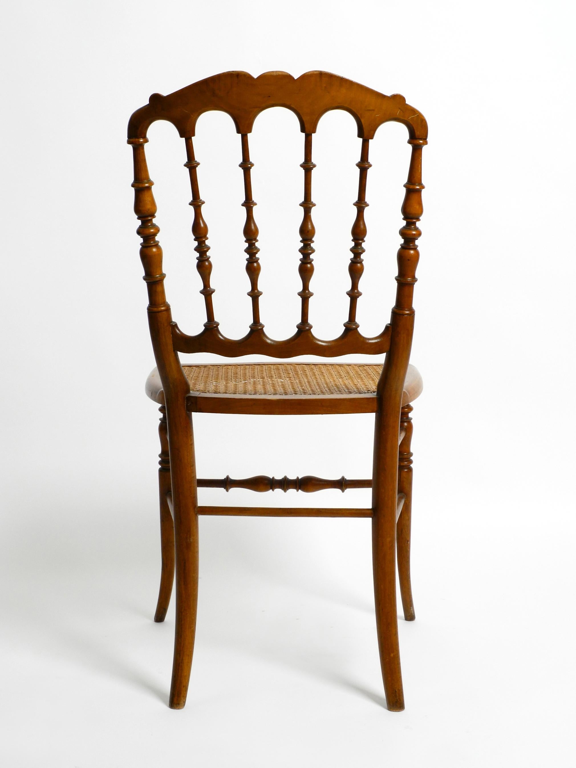 Italian Mid-Century Walnut Chiavari Chair Based on a Design by Giuseppe Gaetano Descalzi