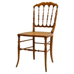 Mid-Century Walnut Chiavari Chair Based on a Design by Giuseppe Gaetano Descalzi