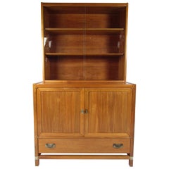 Midcentury Walnut China Cabinet by Hickory Manufacturing