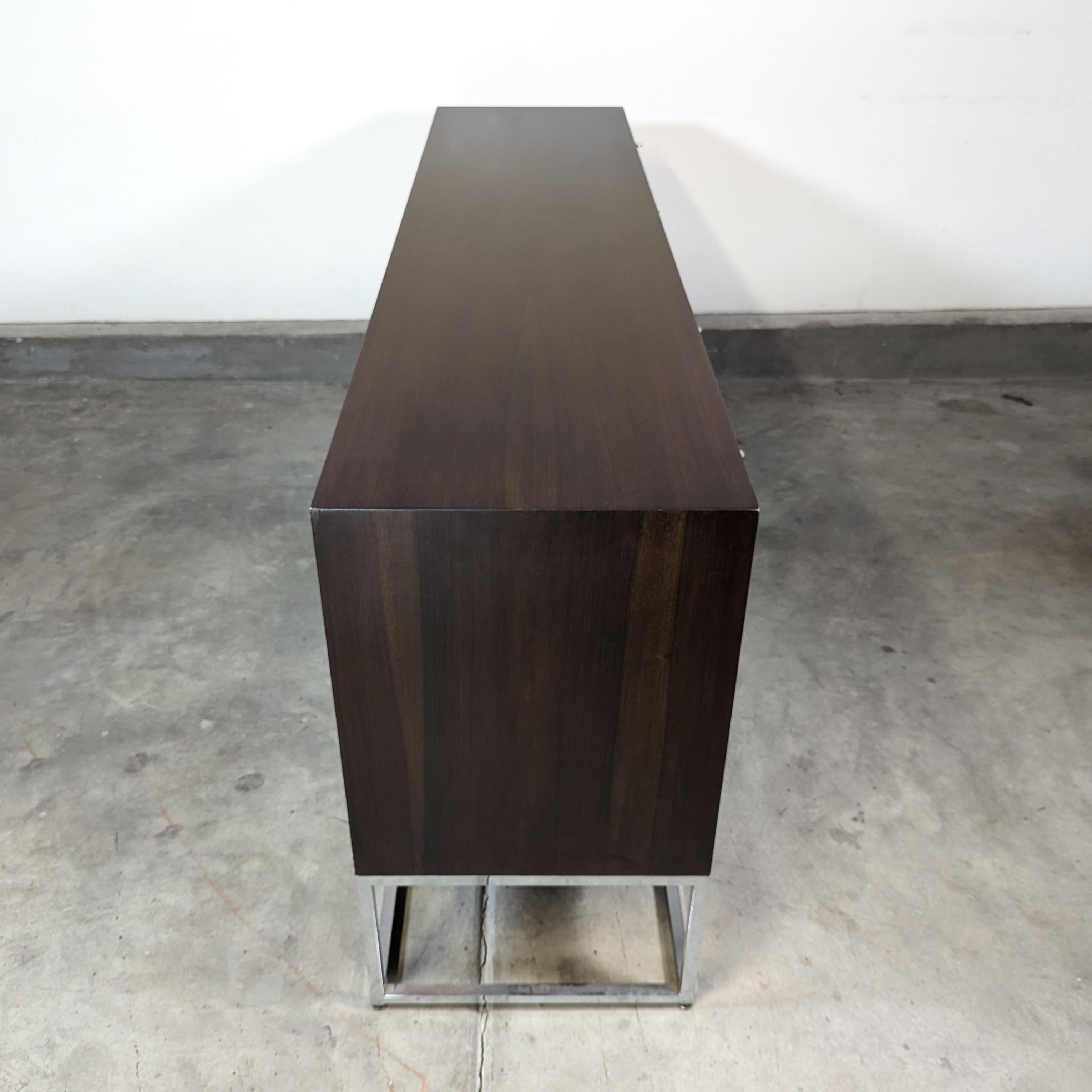 Mid Century Walnut & Chrome 10-Drawer Dresser/Sideboard by Kipp Stewart, c1960s 7