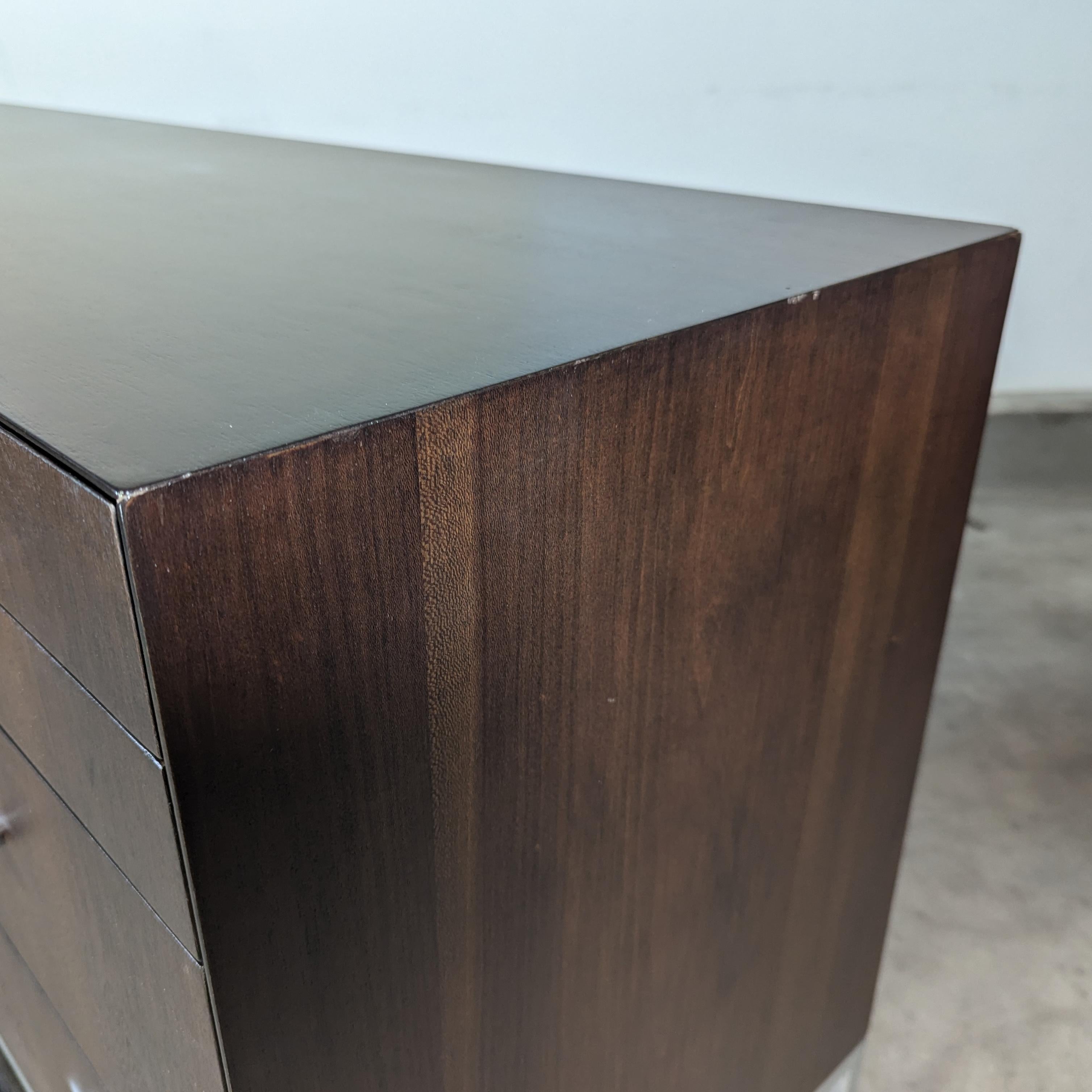 Mid Century Walnut & Chrome 10-Drawer Dresser/Sideboard by Kipp Stewart, c1960s 1