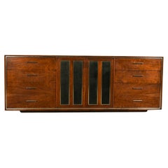 Mid-Century Walnut Chrome Lane Lowboy Dresser