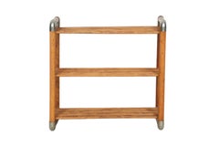 Mid-Century Walnut & Chrome Shelves