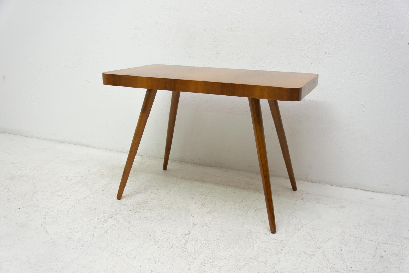 20th Century Midcentury Walnut Coffee Table by Český Nábytek, 1960s, Czechoslovakia For Sale