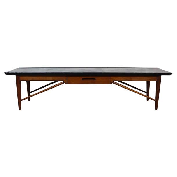 Mid-Century Walnut Coffee Table by Heritage Henredon For Sale at 1stDibs