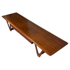Vintage Midcentury Walnut Coffee Table by Warren Church for Lane Company