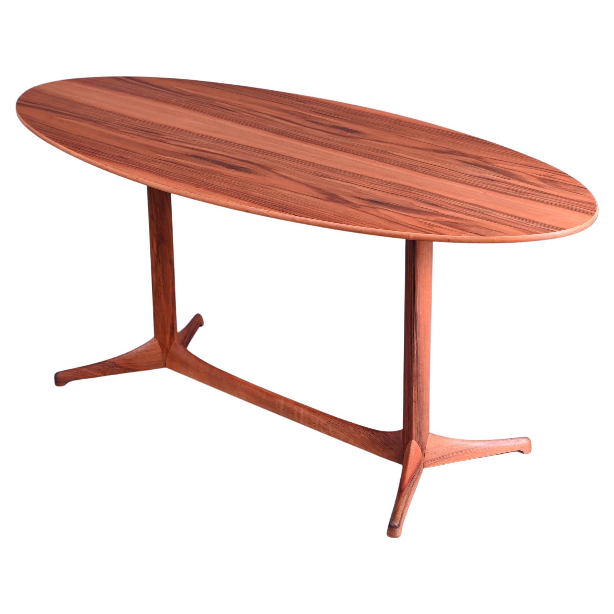 Kerstin Hörlin-Holmquist - Mid Century Walnut Oval Coffee Table. For Sale