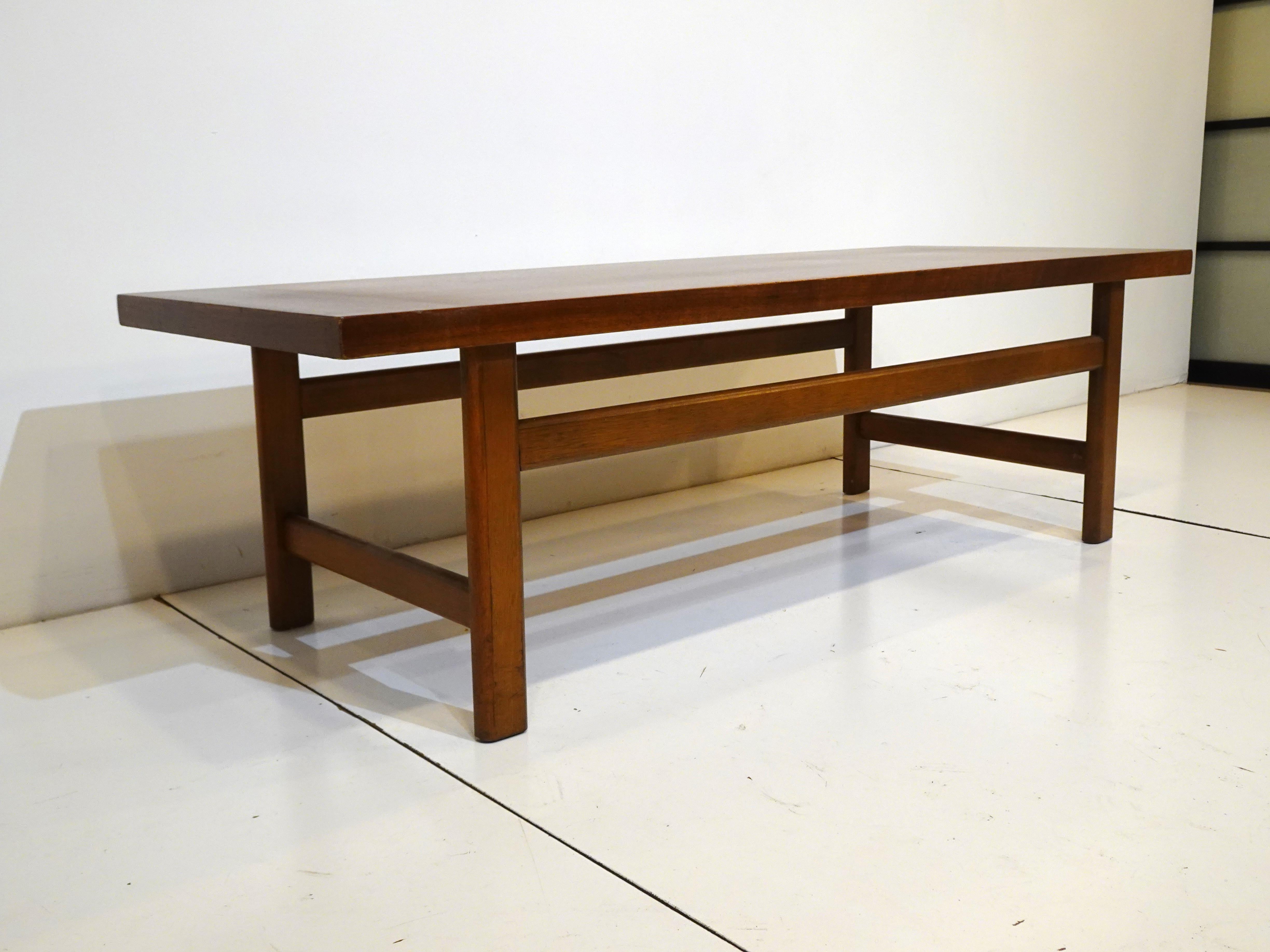 Mid Century Walnut Coffee Table in the Style of Harvey Probber 5