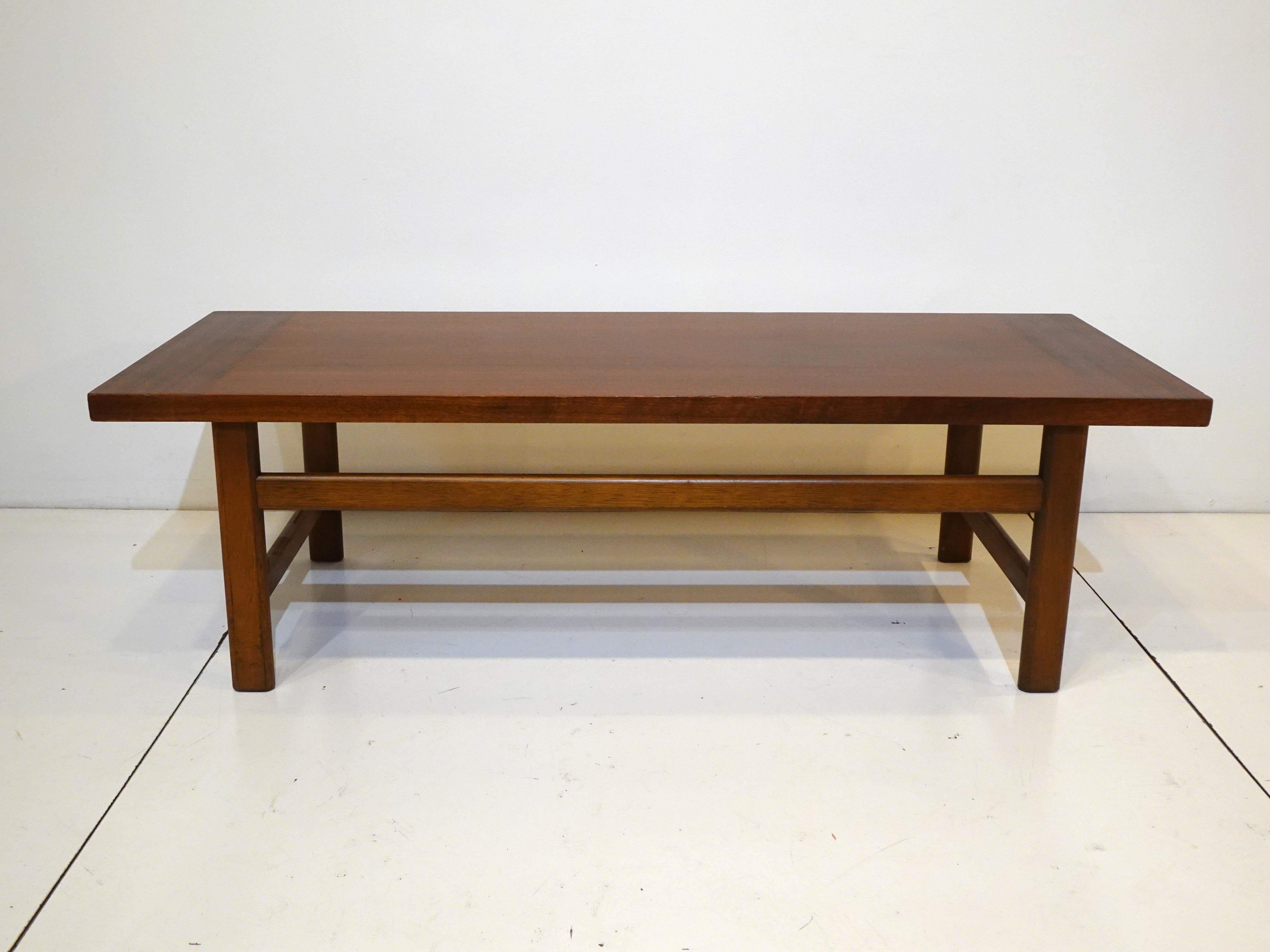 Mid Century Walnut Coffee Table in the Style of Harvey Probber 6