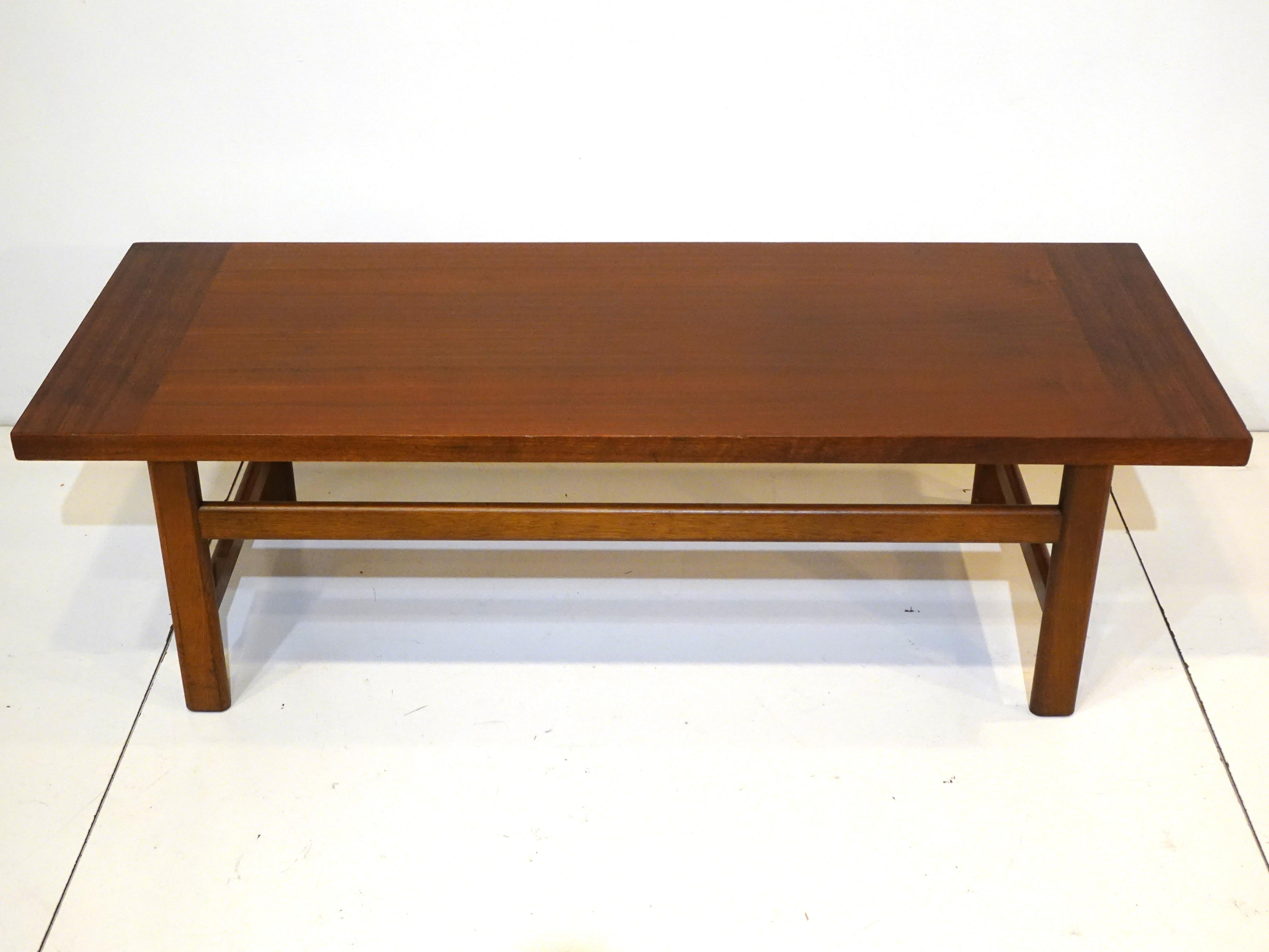 Mid Century Walnut Coffee Table in the Style of Harvey Probber 7