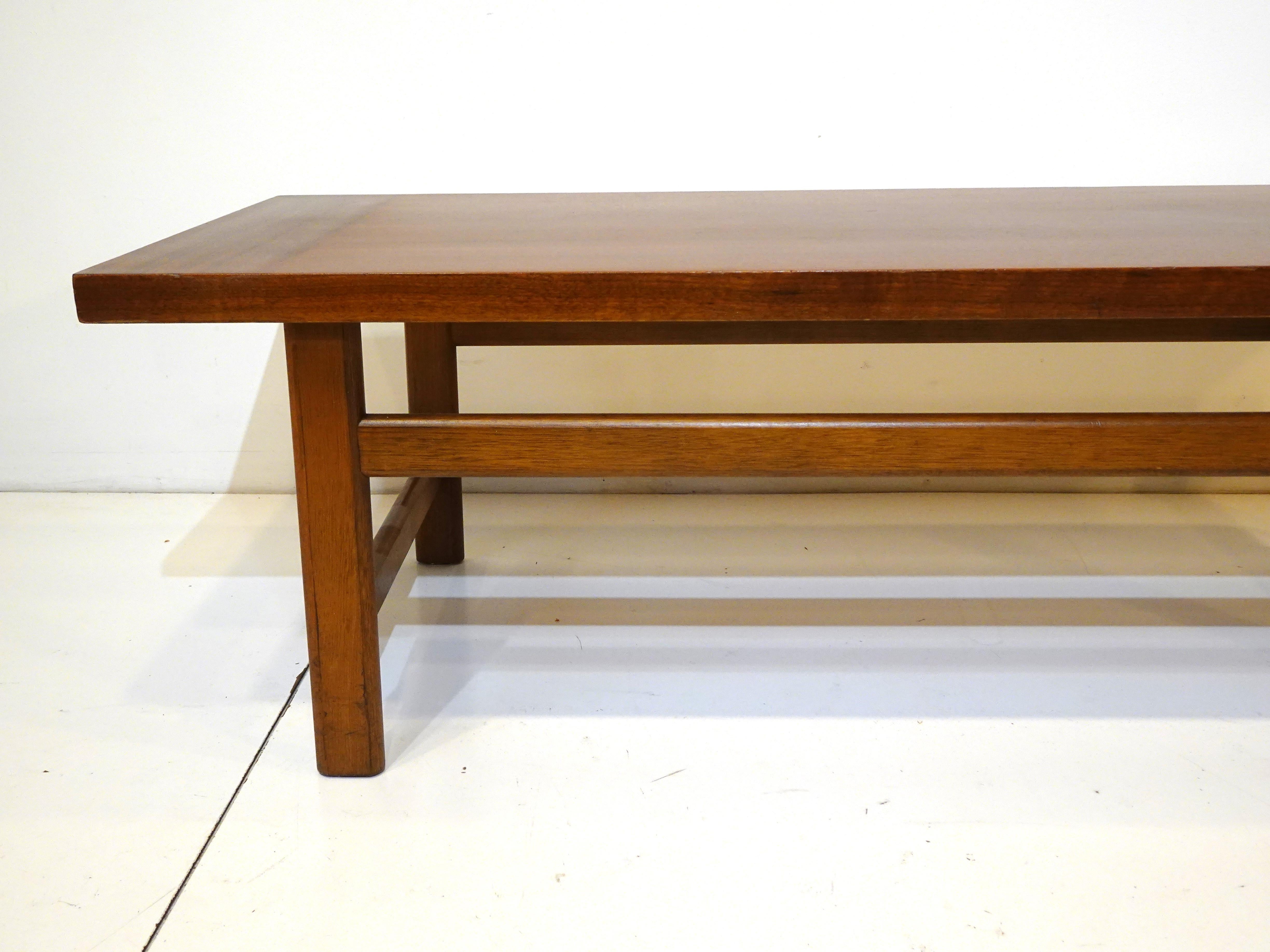 Mid-Century Modern Mid Century Walnut Coffee Table in the Style of Harvey Probber