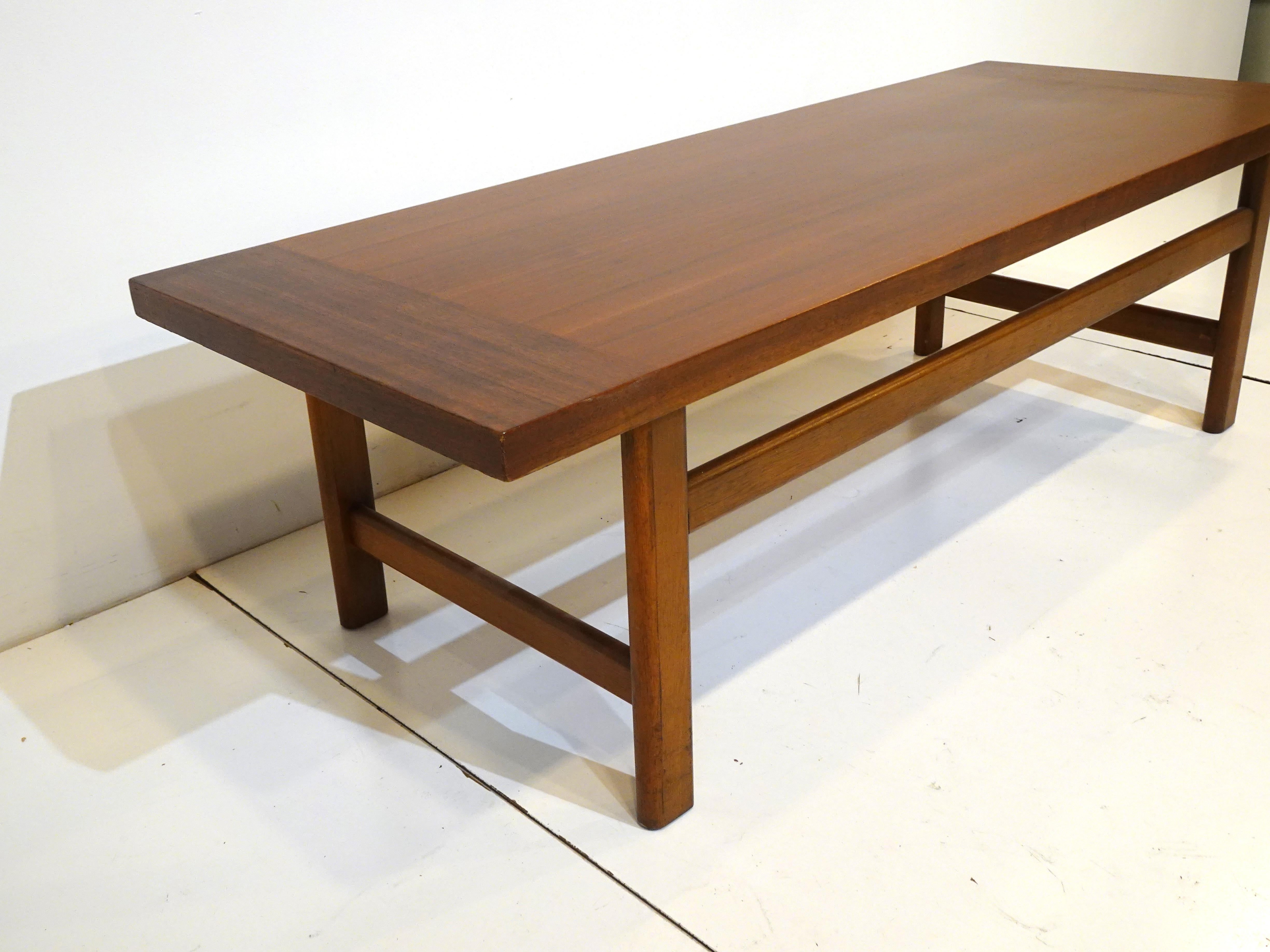 20th Century Mid Century Walnut Coffee Table in the Style of Harvey Probber