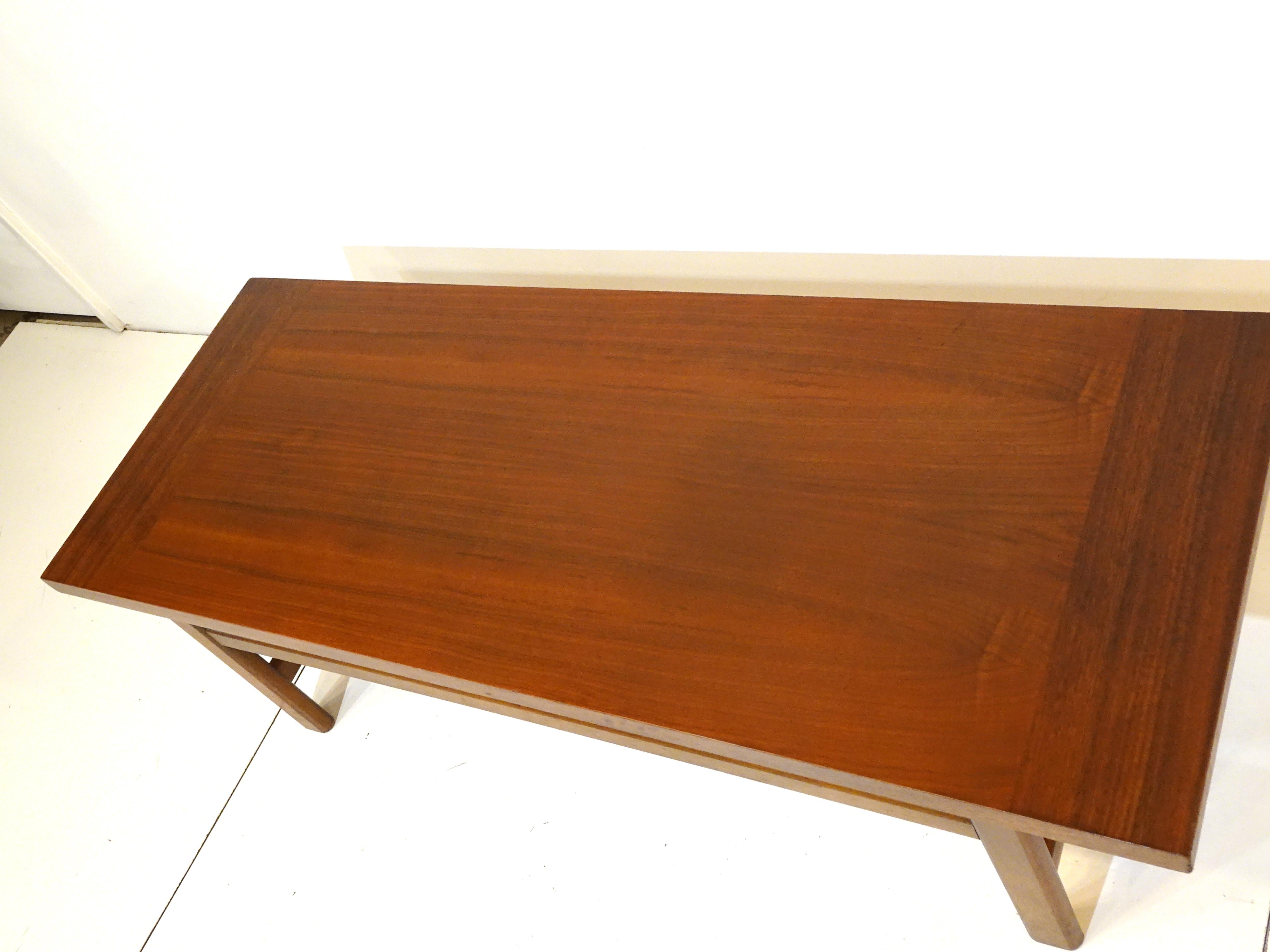 Mid Century Walnut Coffee Table in the Style of Harvey Probber 1