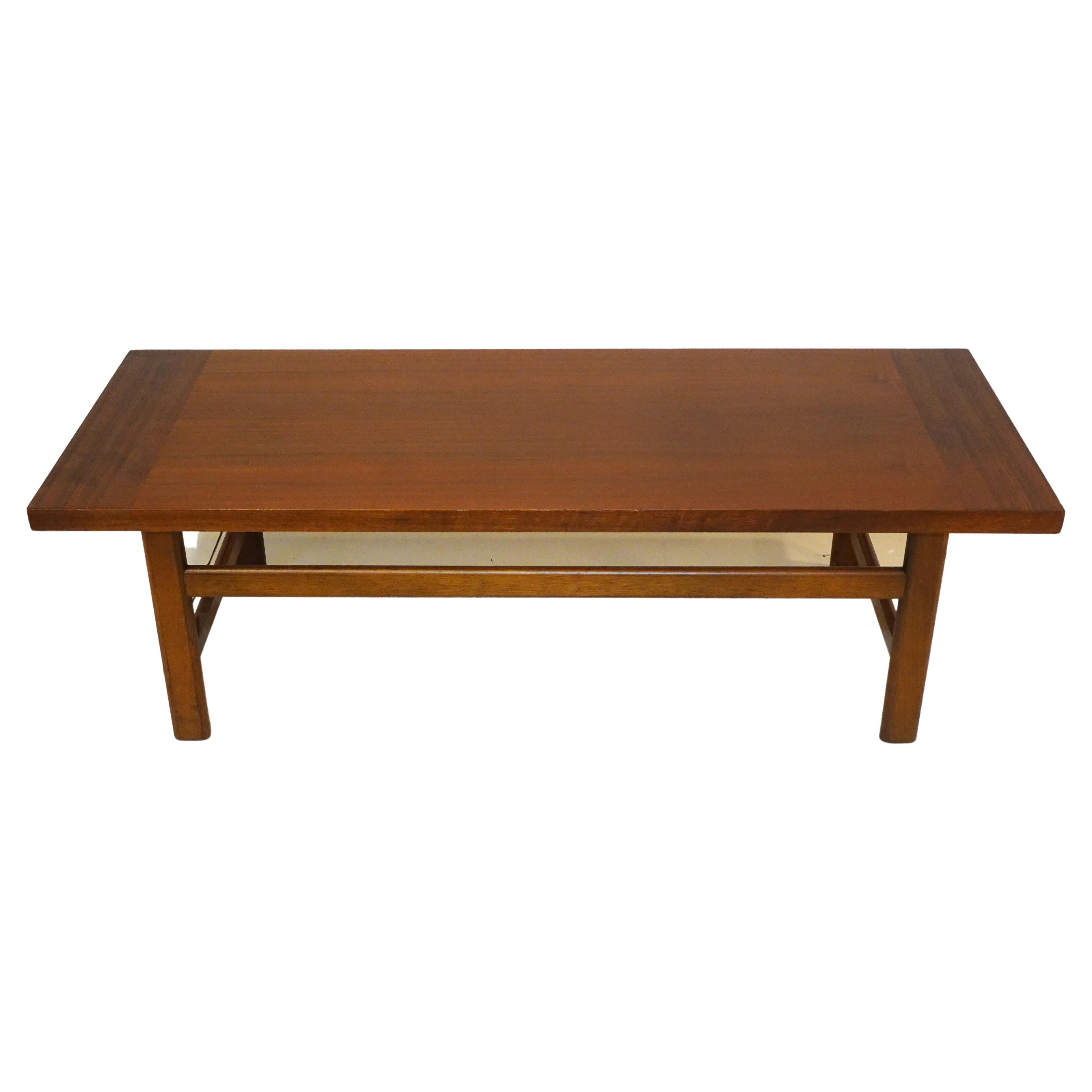 Mid Century Walnut Coffee Table in the Style of Harvey Probber