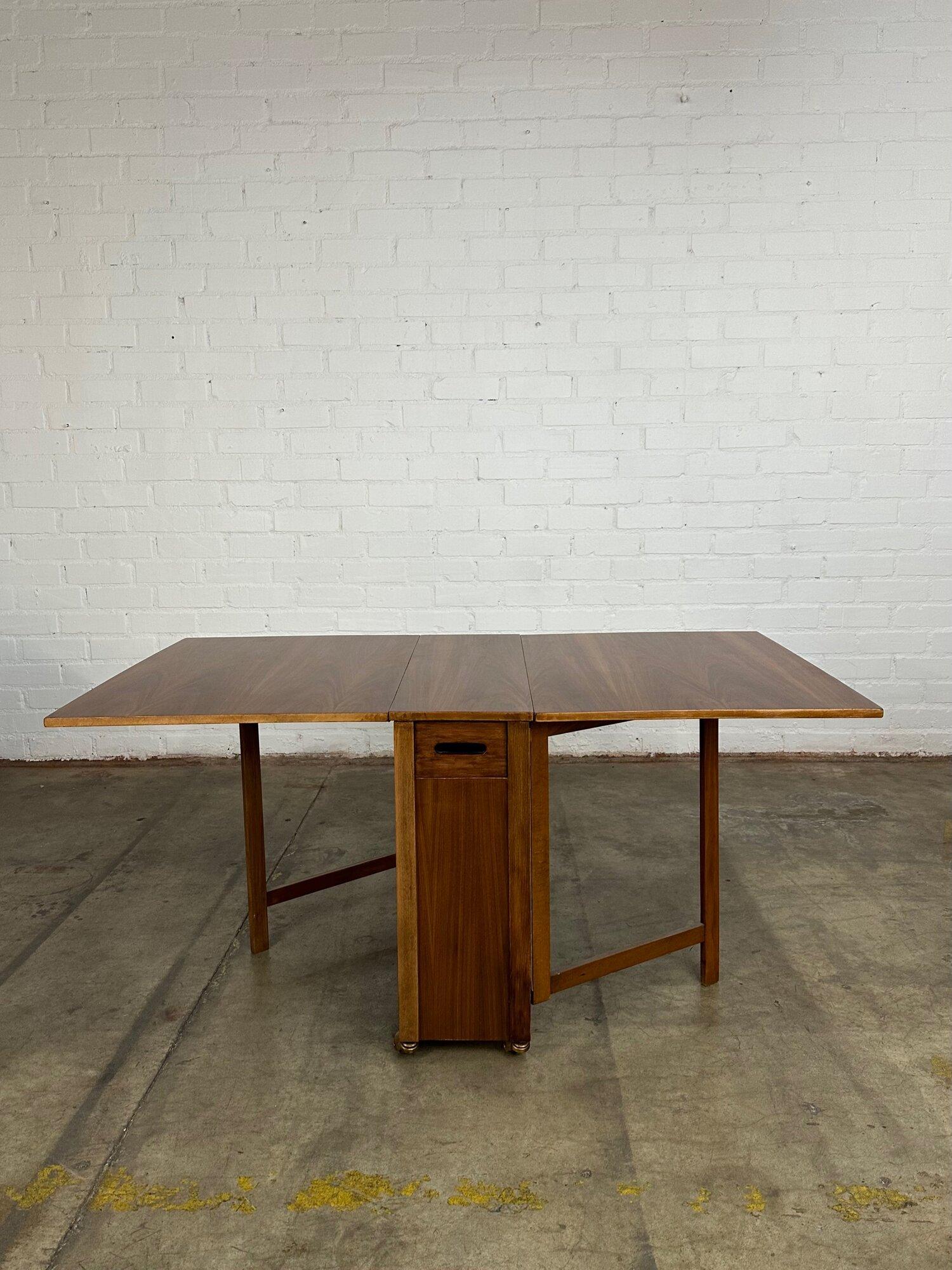 Mid Century Walnut Collapsable Table 12