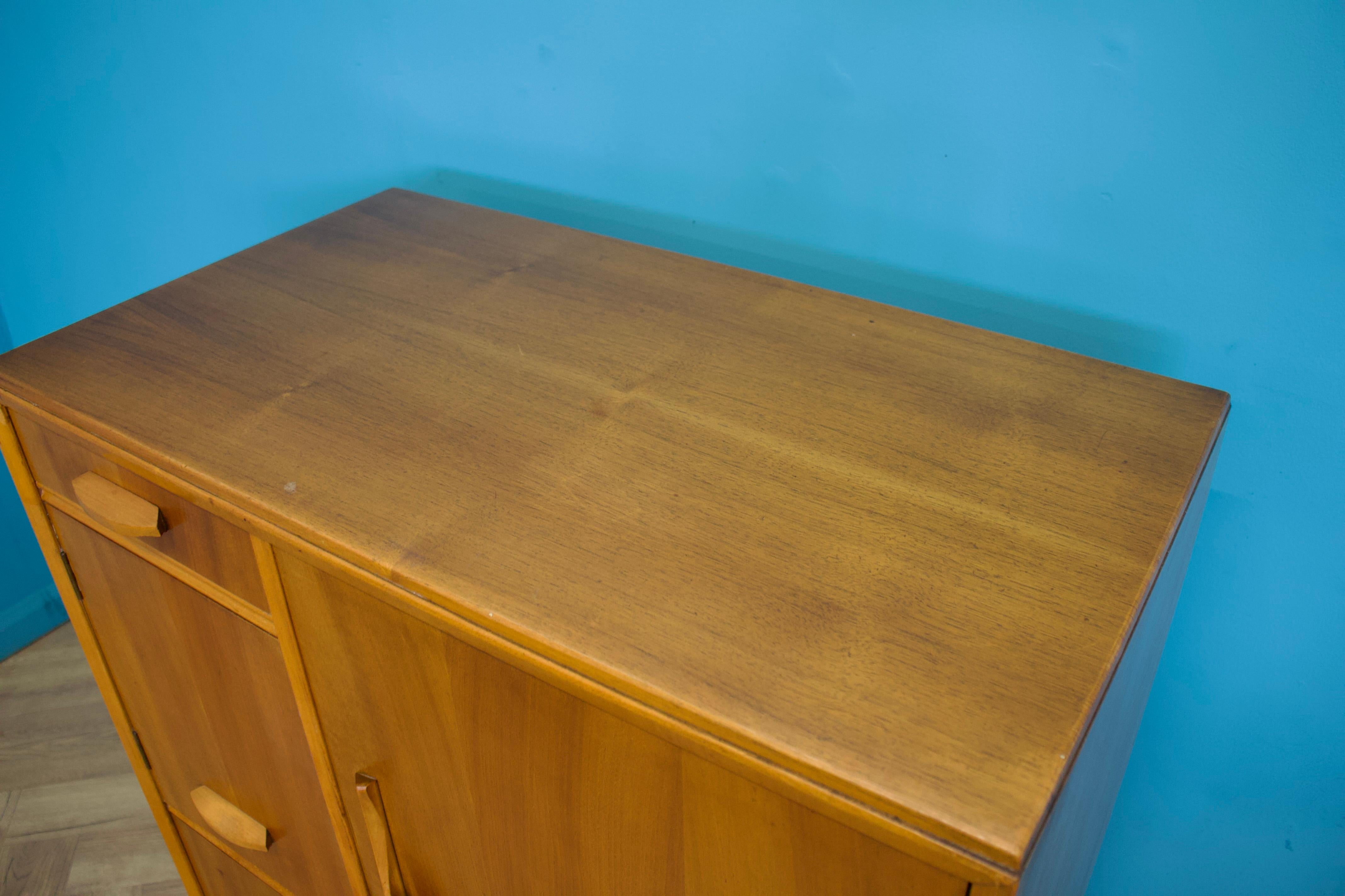 Mid Century Walnut Compact Wardrobe, 1950s 3