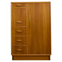 Mid Century Walnut Compact Wardrobe, 1950s