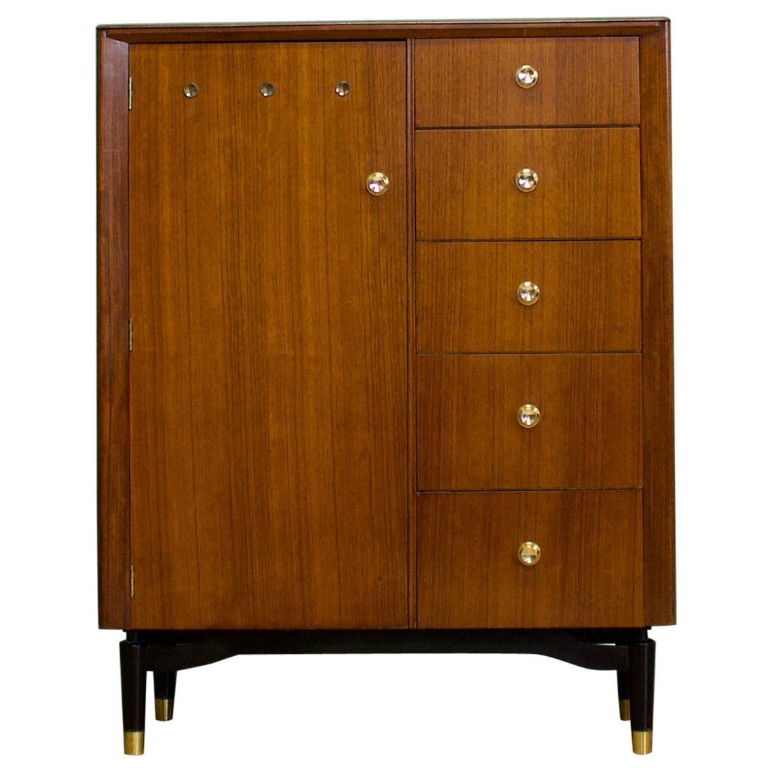 Mid-Century Walnut Compactum Wardrobe Tallboy from CWS, 1950s