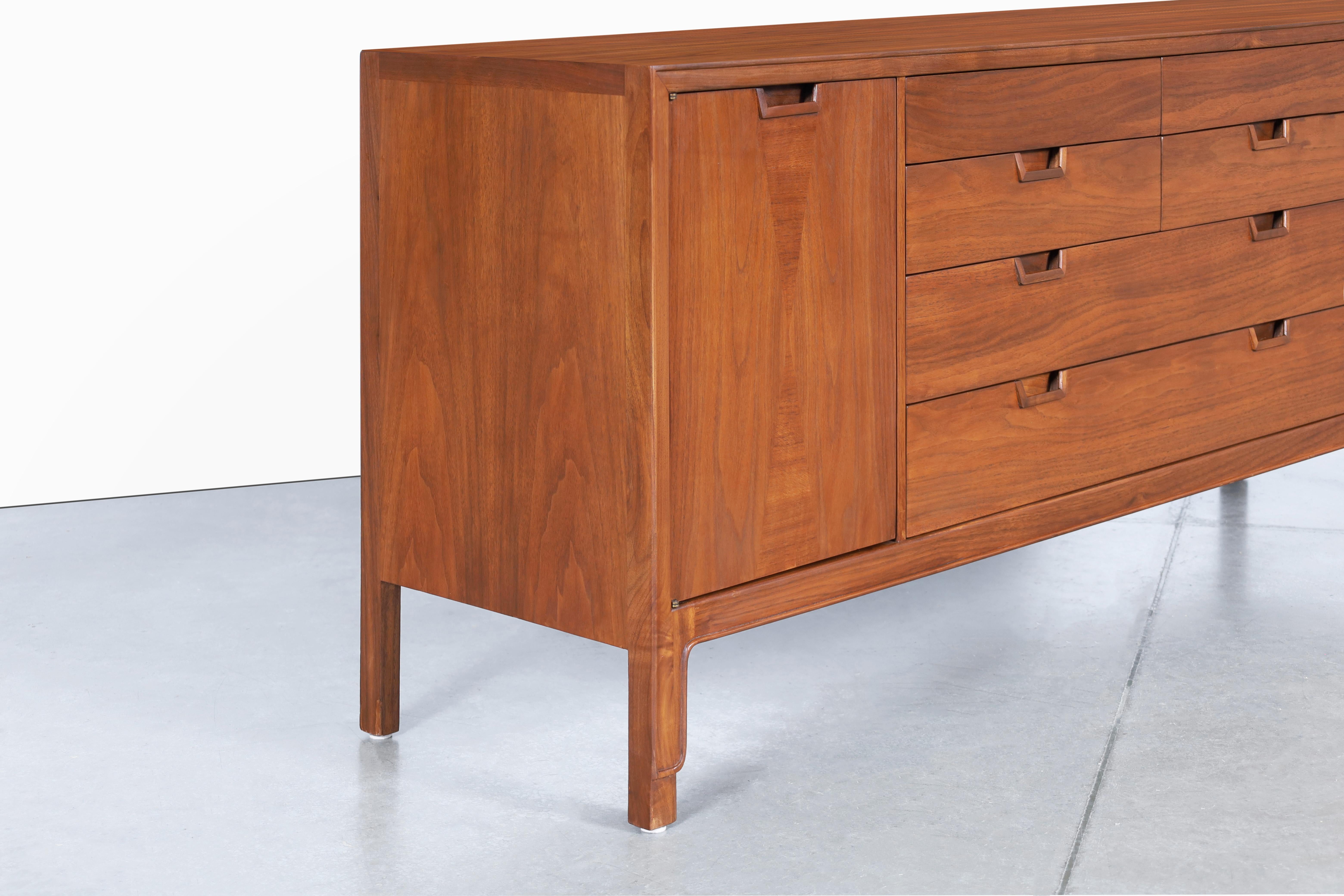 Mid-Century Modern Mid-Century Walnut Credenza by John Stuart Inc.
