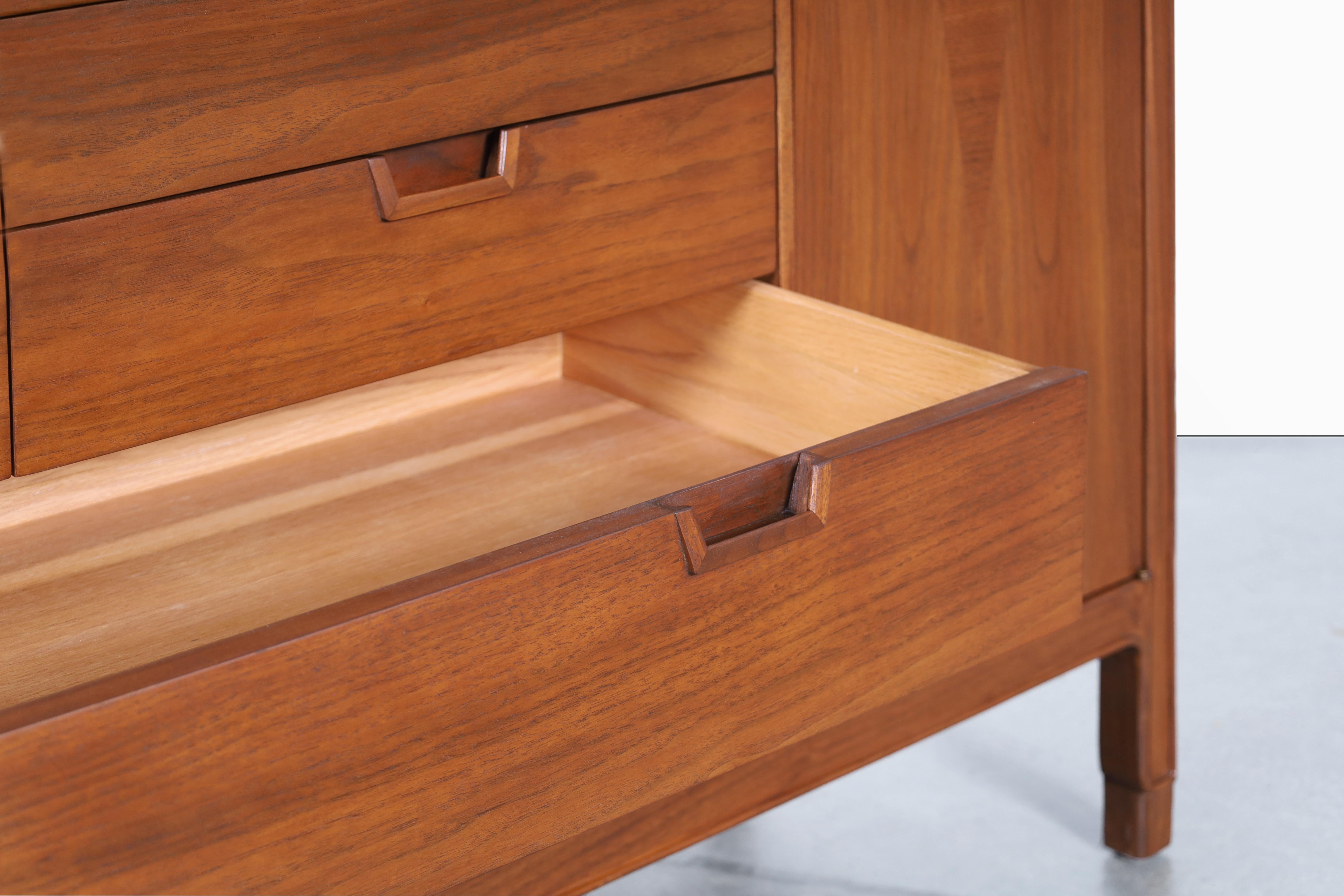 Mid-20th Century Mid-Century Walnut Credenza by John Stuart Inc.