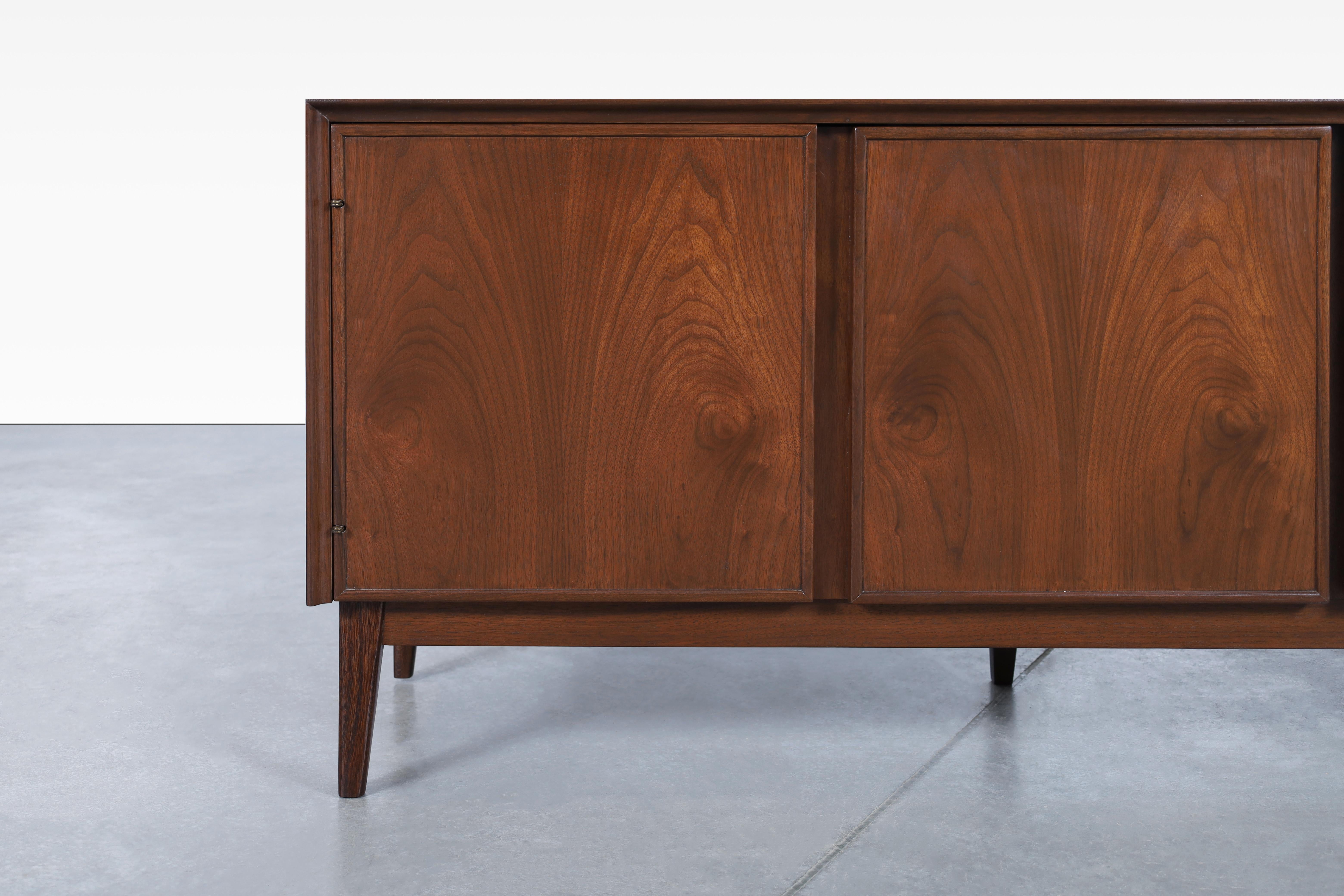 Mid-Century Modern Mid-Century Walnut Credenza by Merton L. Gershun for American of Martinsville For Sale
