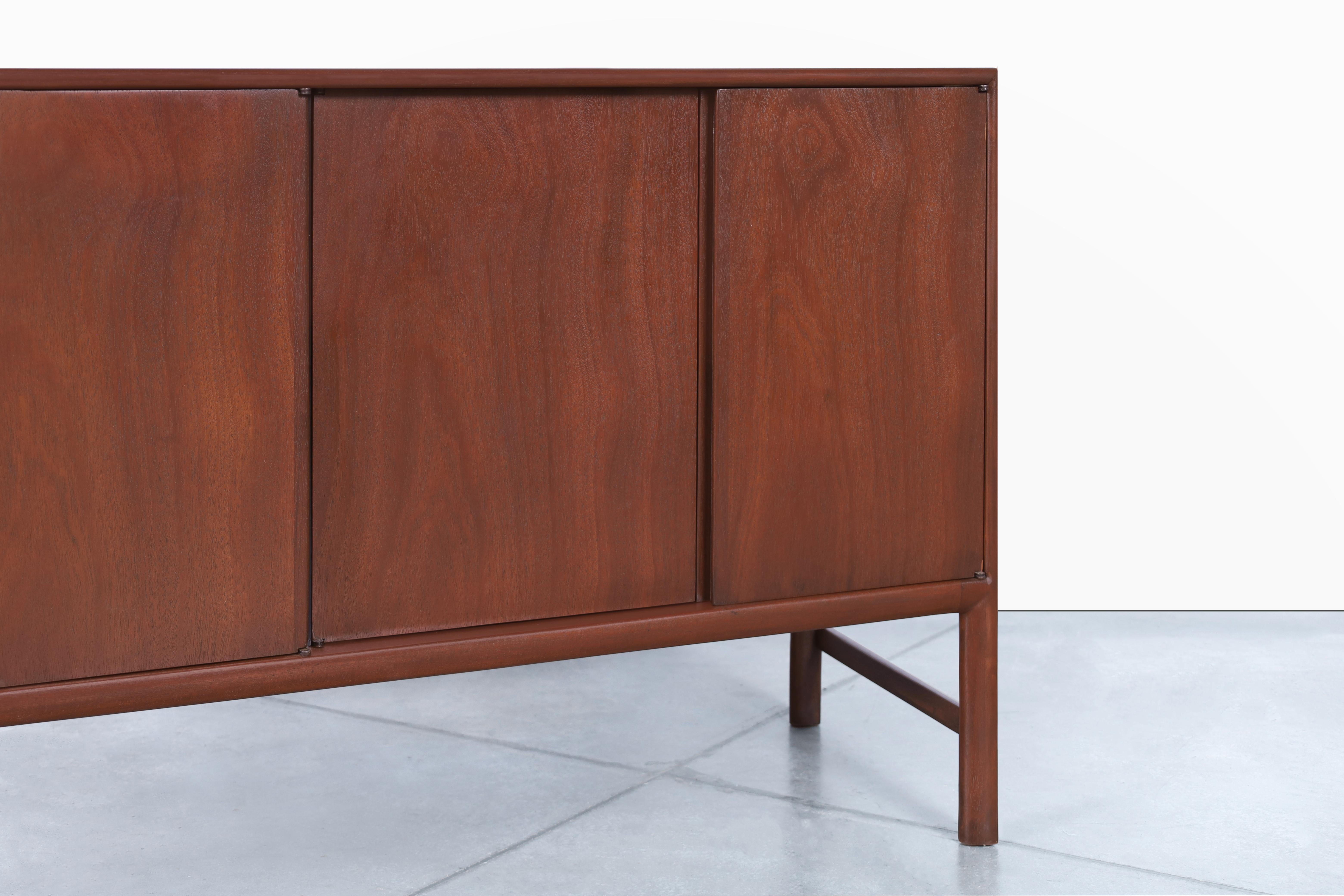 Mid-Century Walnut Credenza by Raymond Sobota for Mount Airy For Sale 1