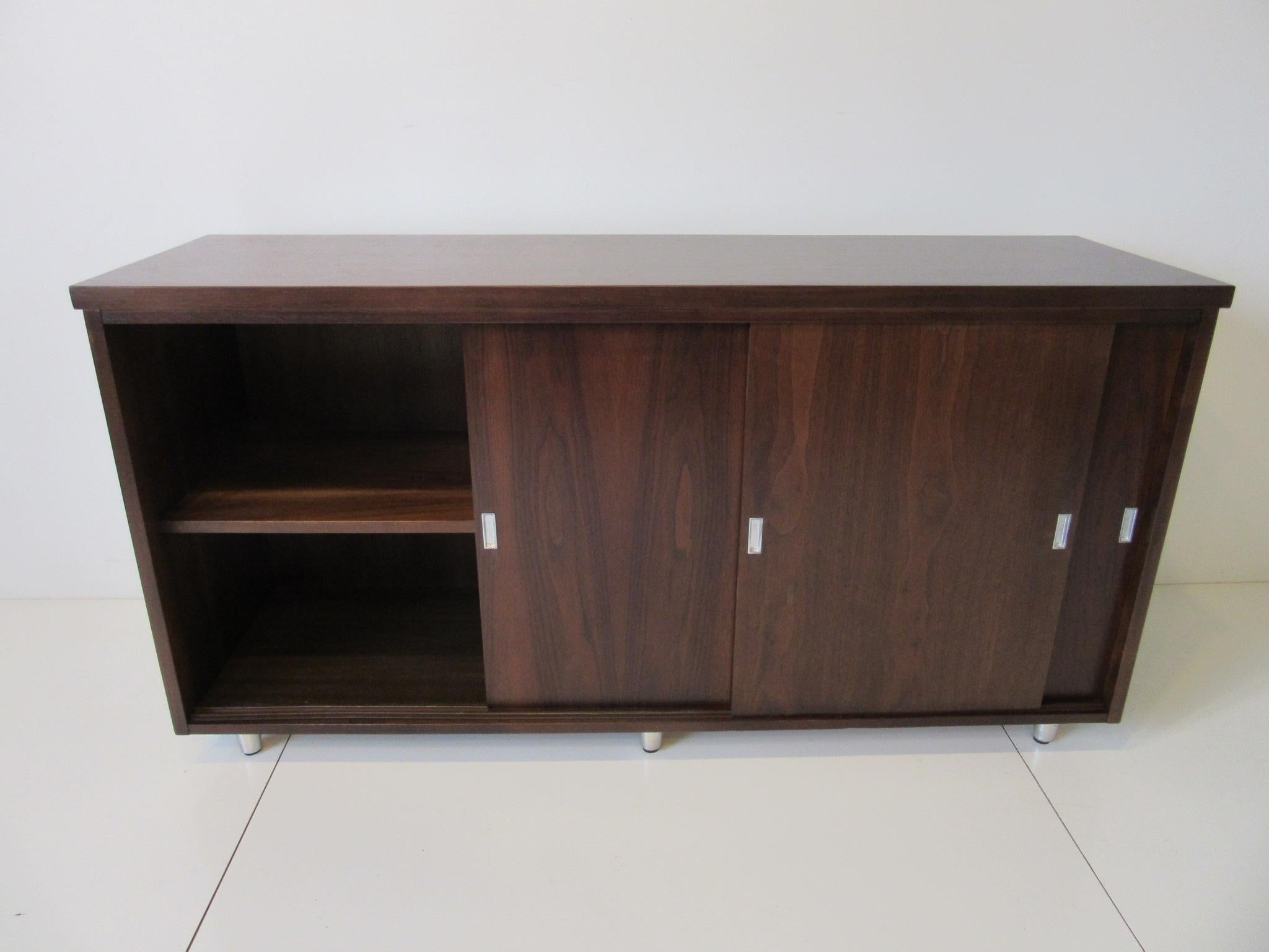North American Midcentury Walnut Credenza by The Alma Furniture Company