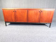 Mid-Century Long Walnut Credenza by Founders