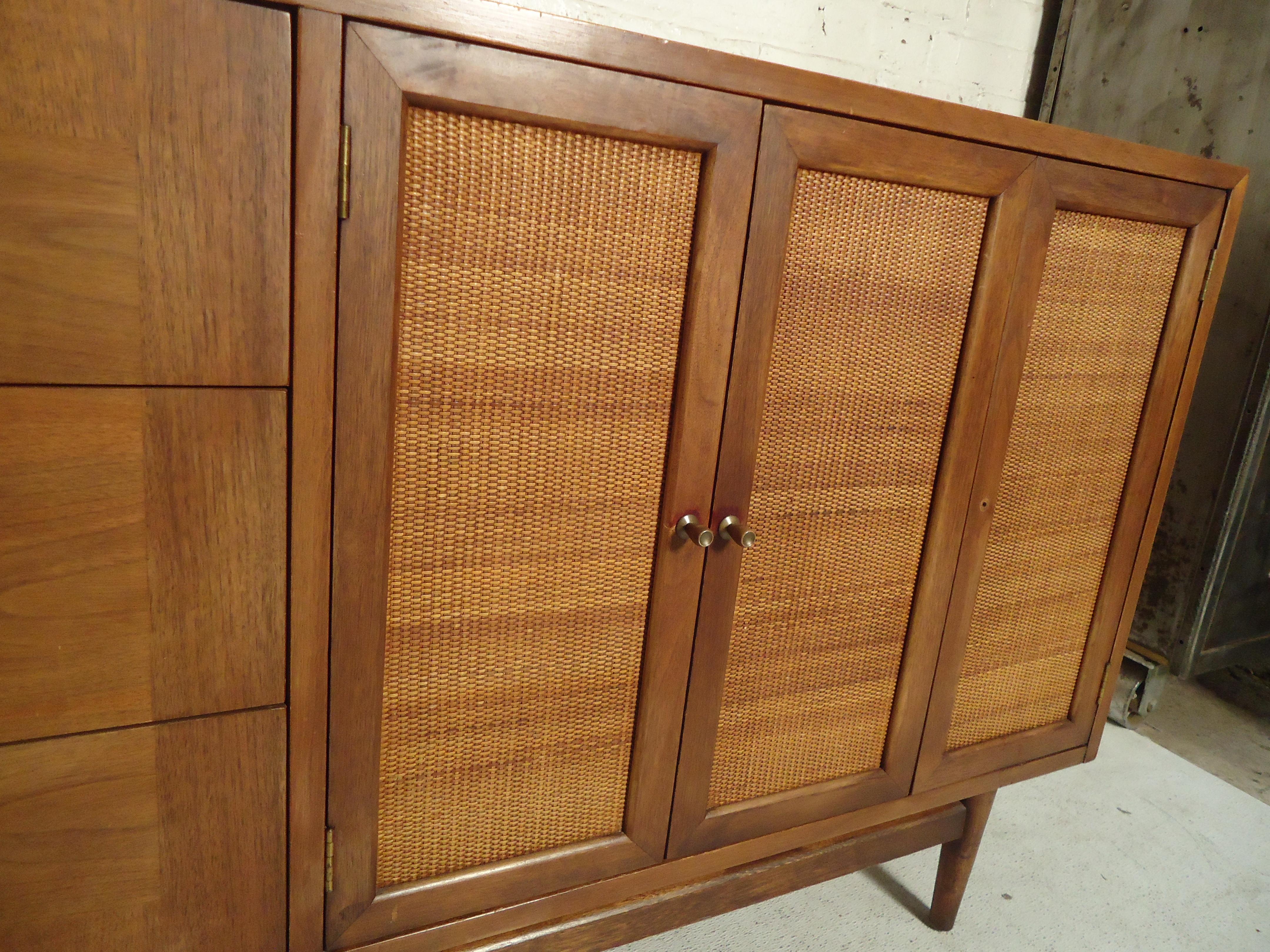 walnut credenza mid century