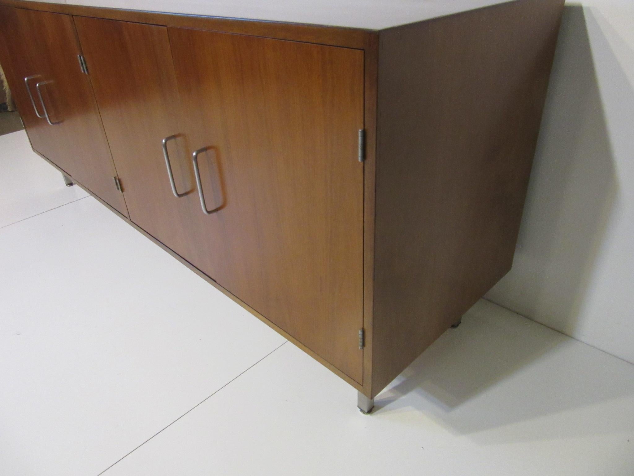 Mid-Century Modern Midcentury Walnut Credenza in the Style of Jens Risom