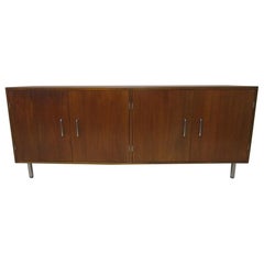 Midcentury Walnut Credenza in the Style of Jens Risom