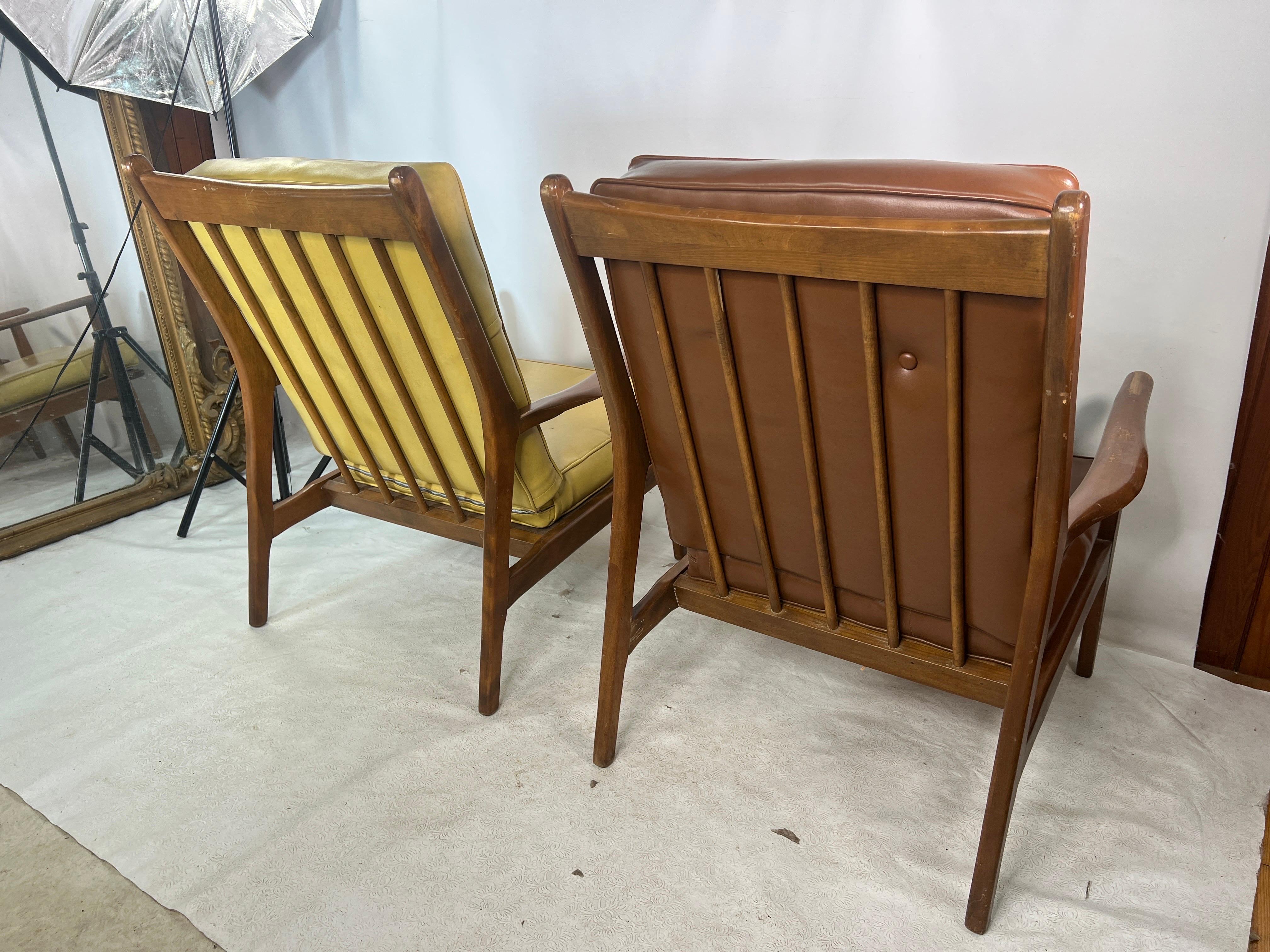 Unknown Midcentury Walnut Danish Style Lounge Chairs, a Pair For Sale