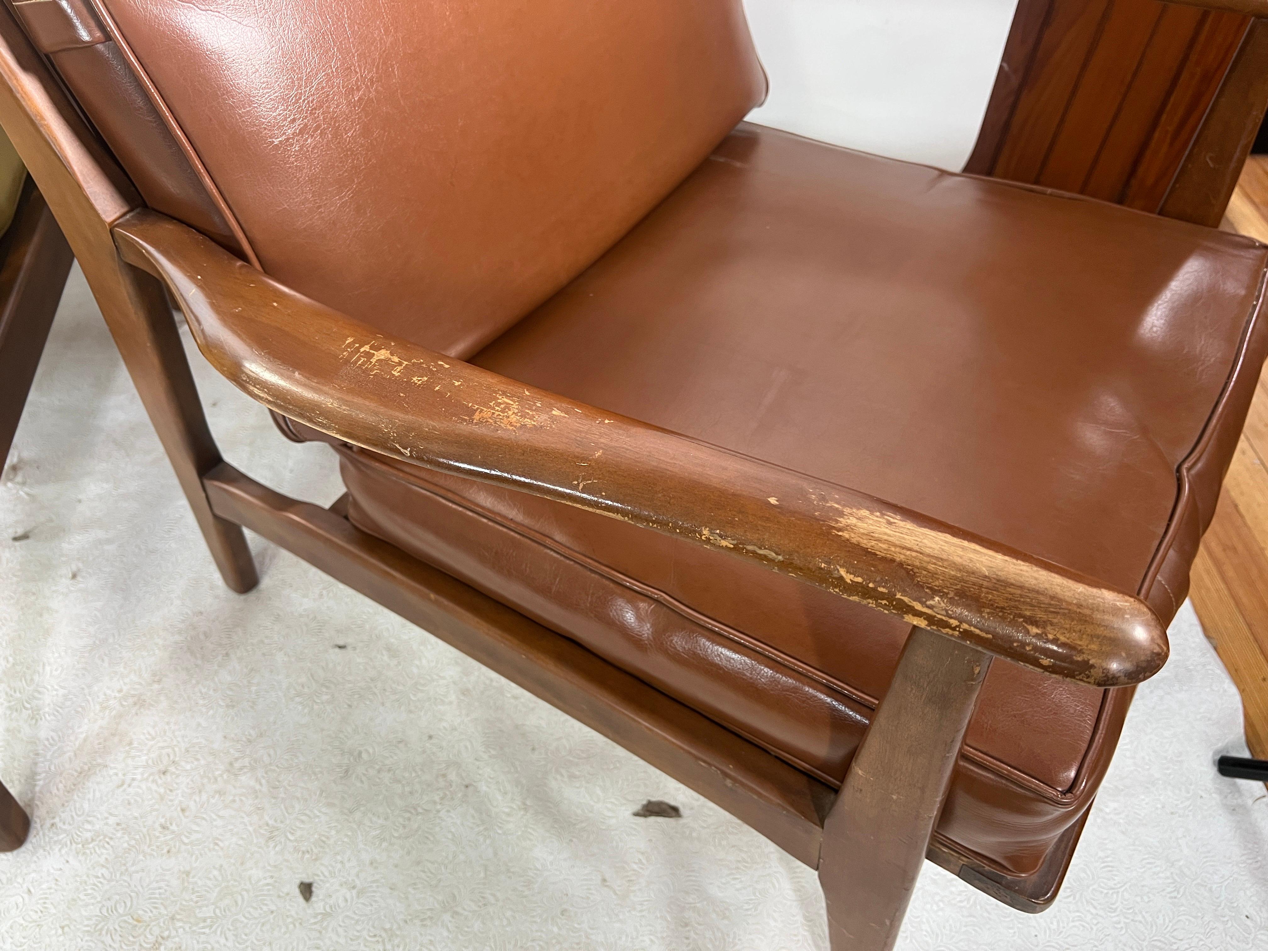 Mid-20th Century Midcentury Walnut Danish Style Lounge Chairs, a Pair For Sale